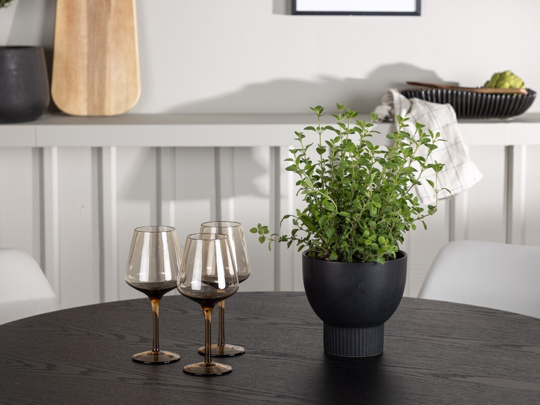 Ēdamistabas komplekts Dallas 4359 (Balts + Melns)