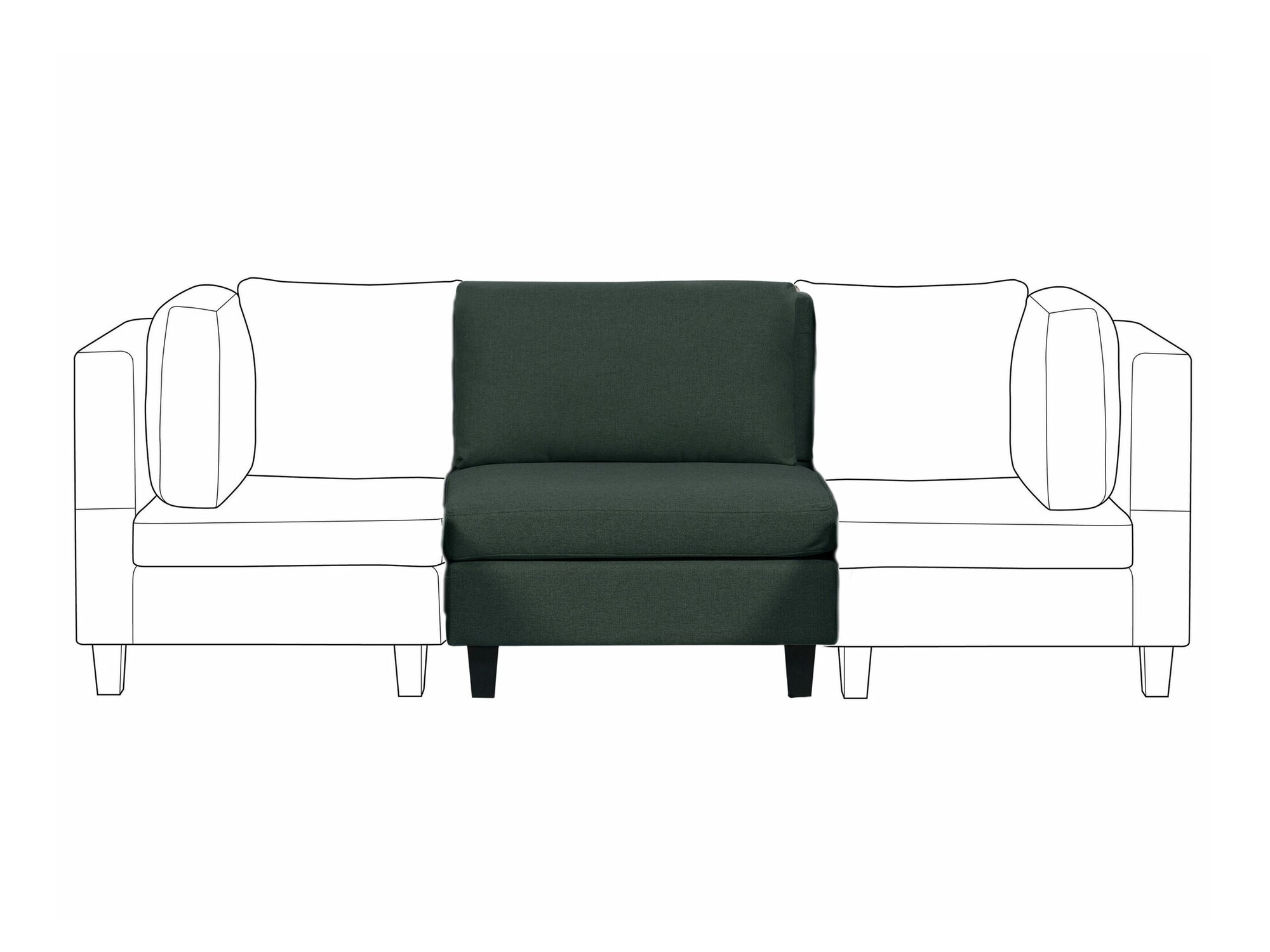 Модульное кресло Elbmeli 101 (Зелёный)