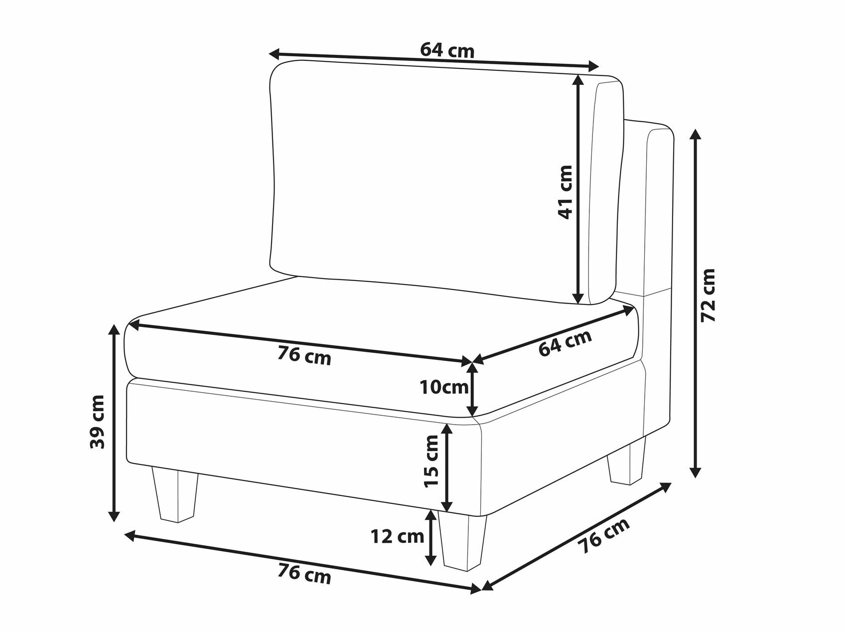 Moduļu krēsls Elbmeli 101 (Bēšs)