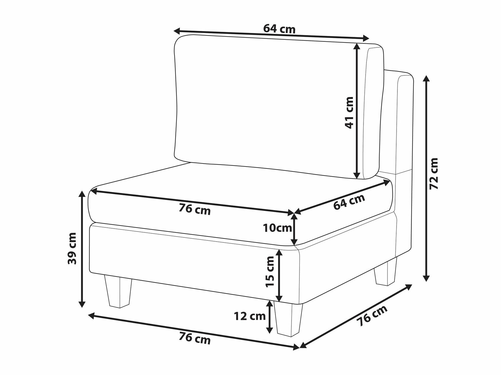 Moduļu krēsls Elbmeli 101 (Zaļš)