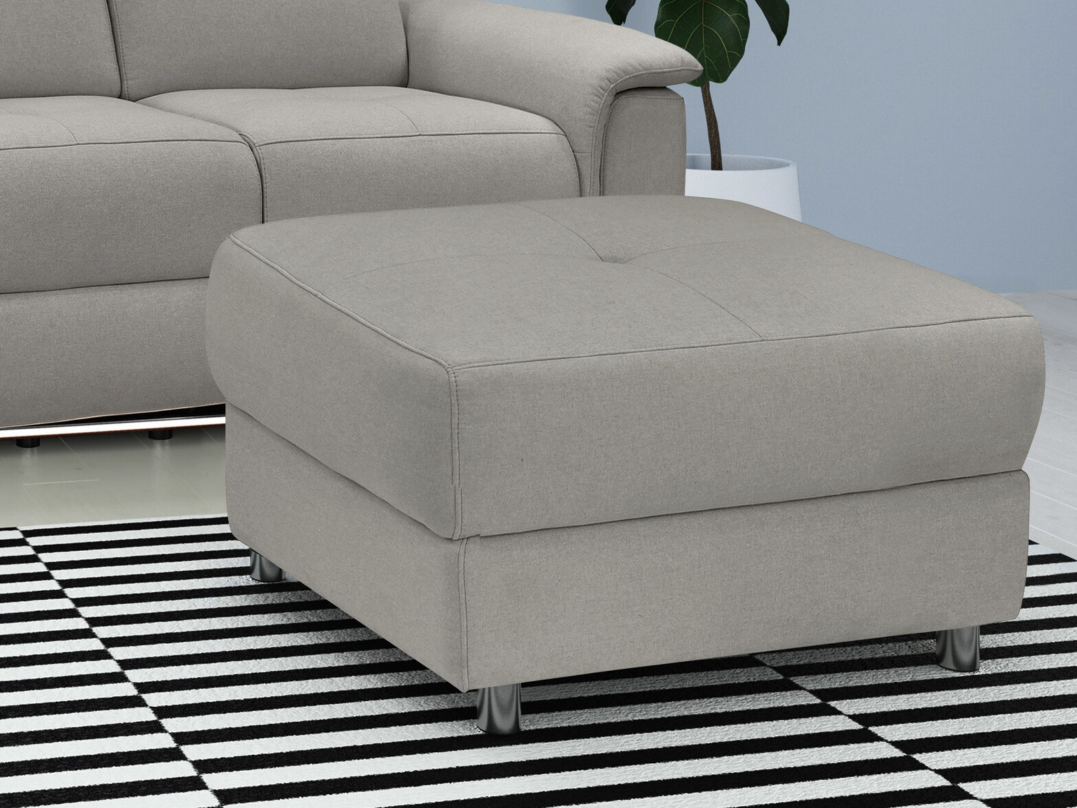 Мягкая скамья Denton 1312 (Светло-серый)