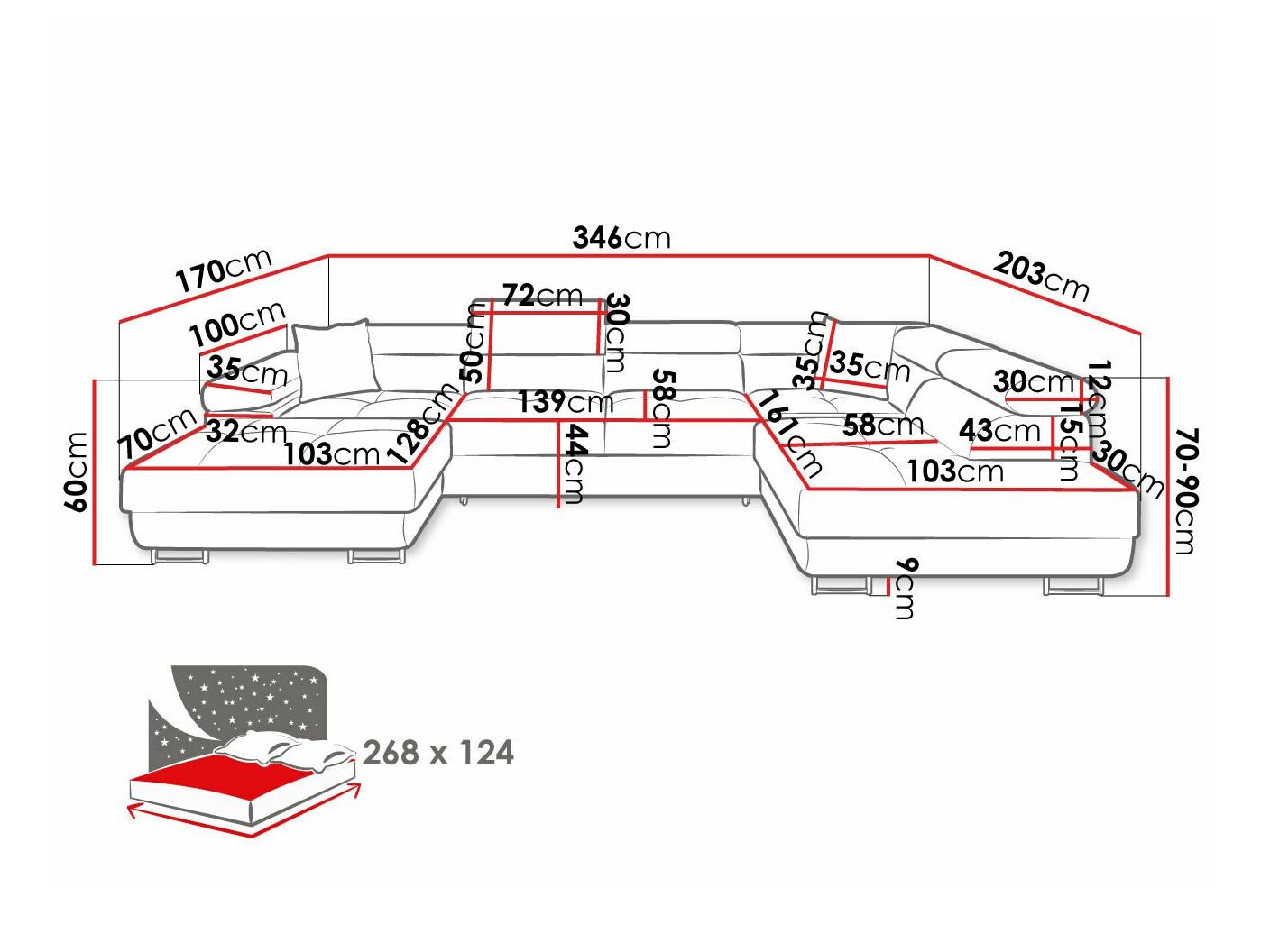 Угловой диван Comfivo Eliferu 103 (Lux 05)