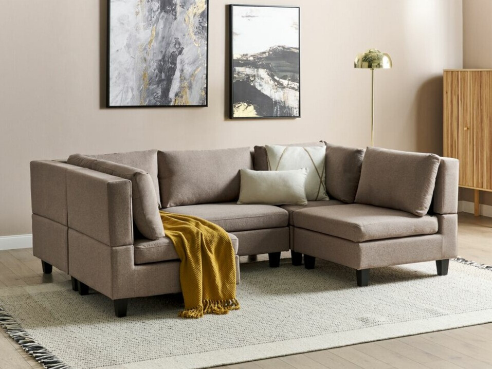 Модульный угловой диван Elbmeli 104 (Коричневый)