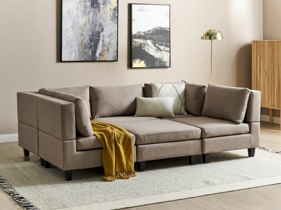 Модульный угловой диван Elbmeli 104 (Коричневый)