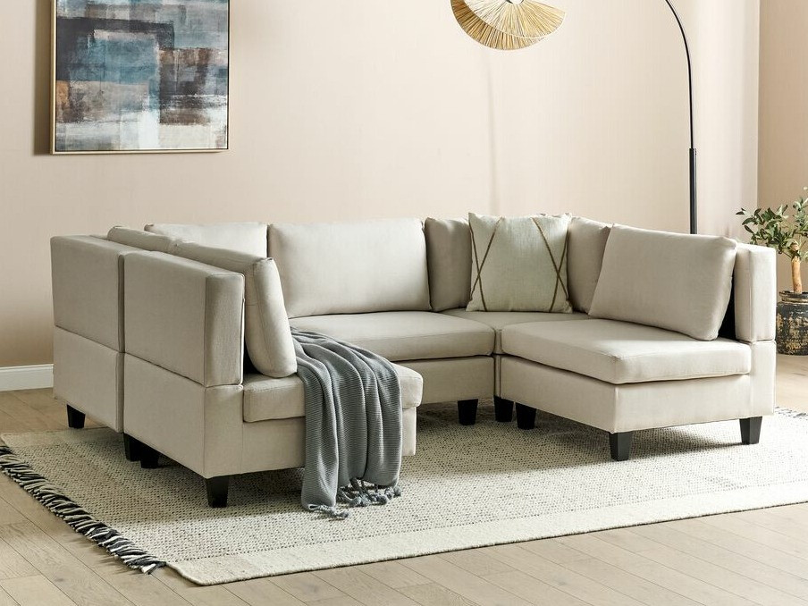 Moduļu stūra dīvāns Elbmeli 104 (Bēšs)