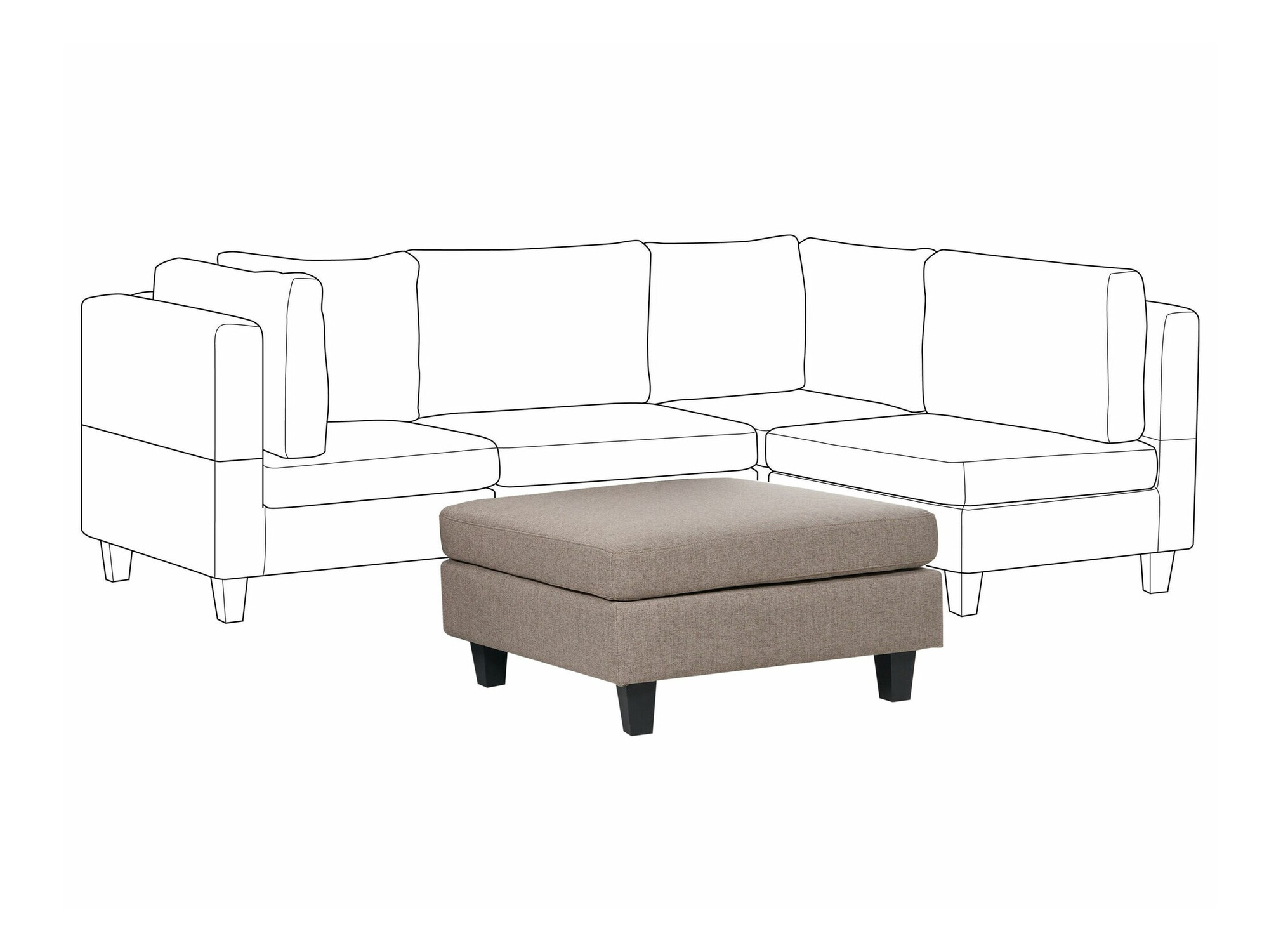 Пуф Elbmeli 103 (Коричневый)