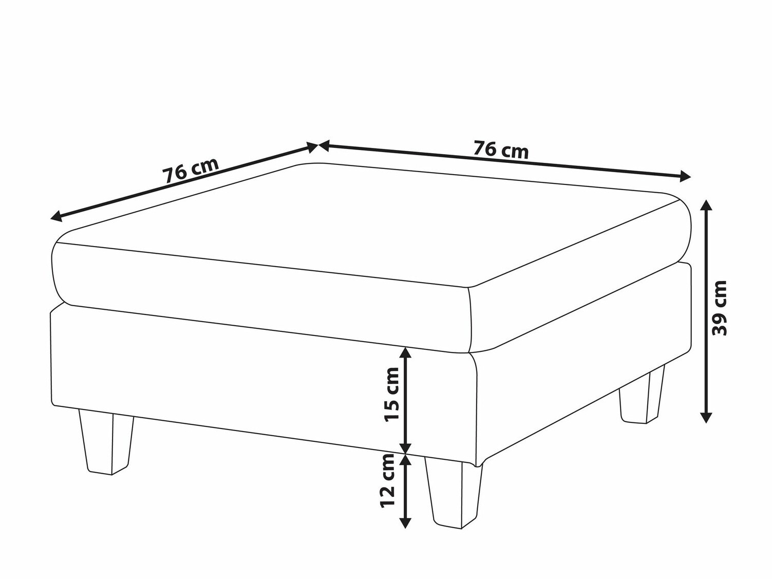 Pufs Elbmeli 103 (Brūns)