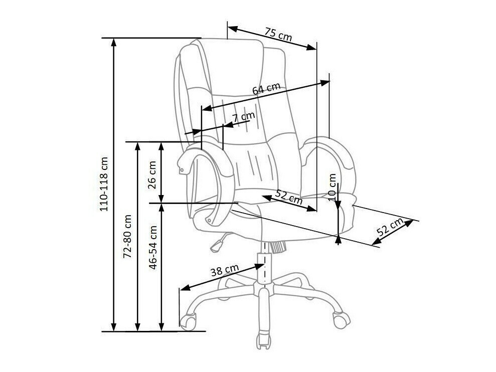 Biroja krēsls Houston 243 (Melns)
