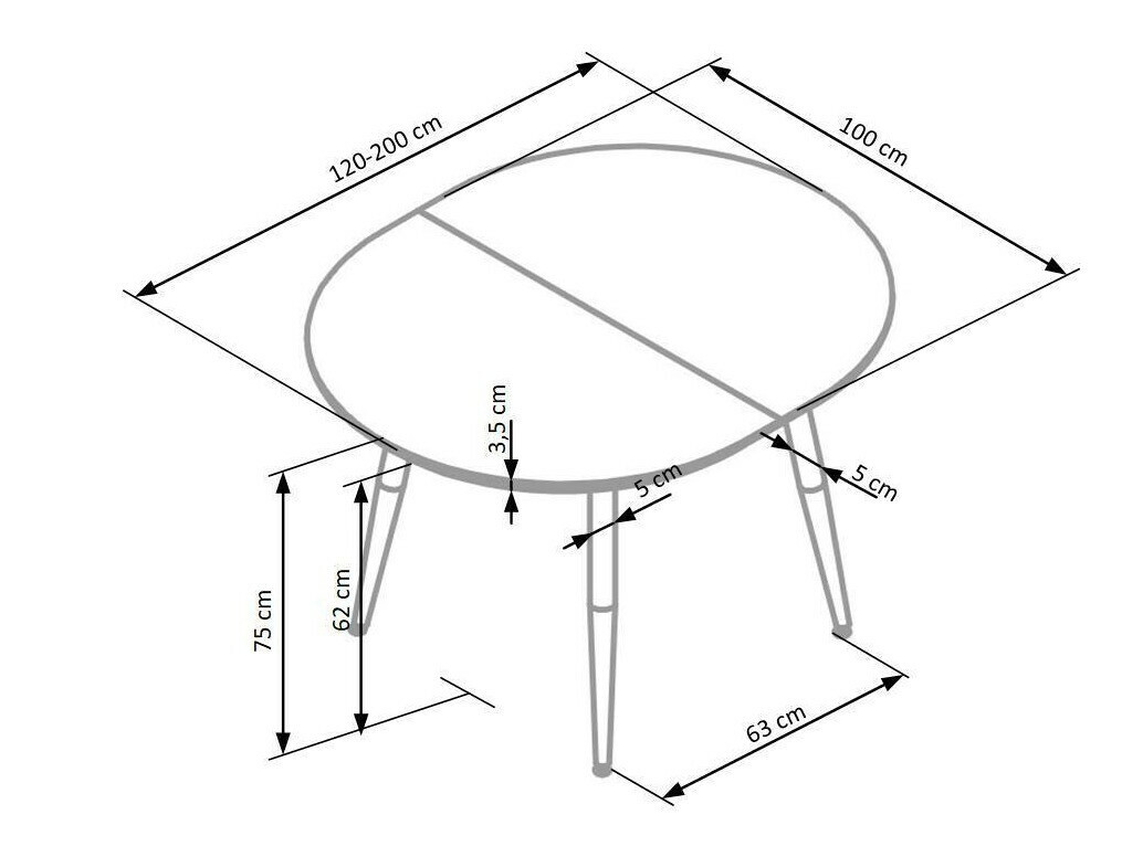 Cтол Houston 567 (Белый + Сан Ремо дуб)