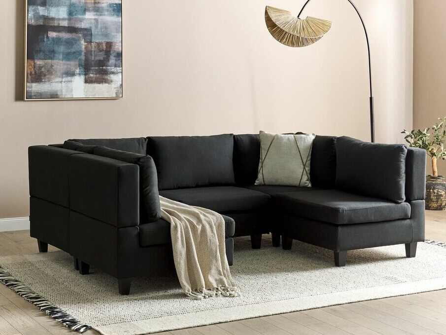 Модульный угловой диван Elbmeli 104 (Чёрный)