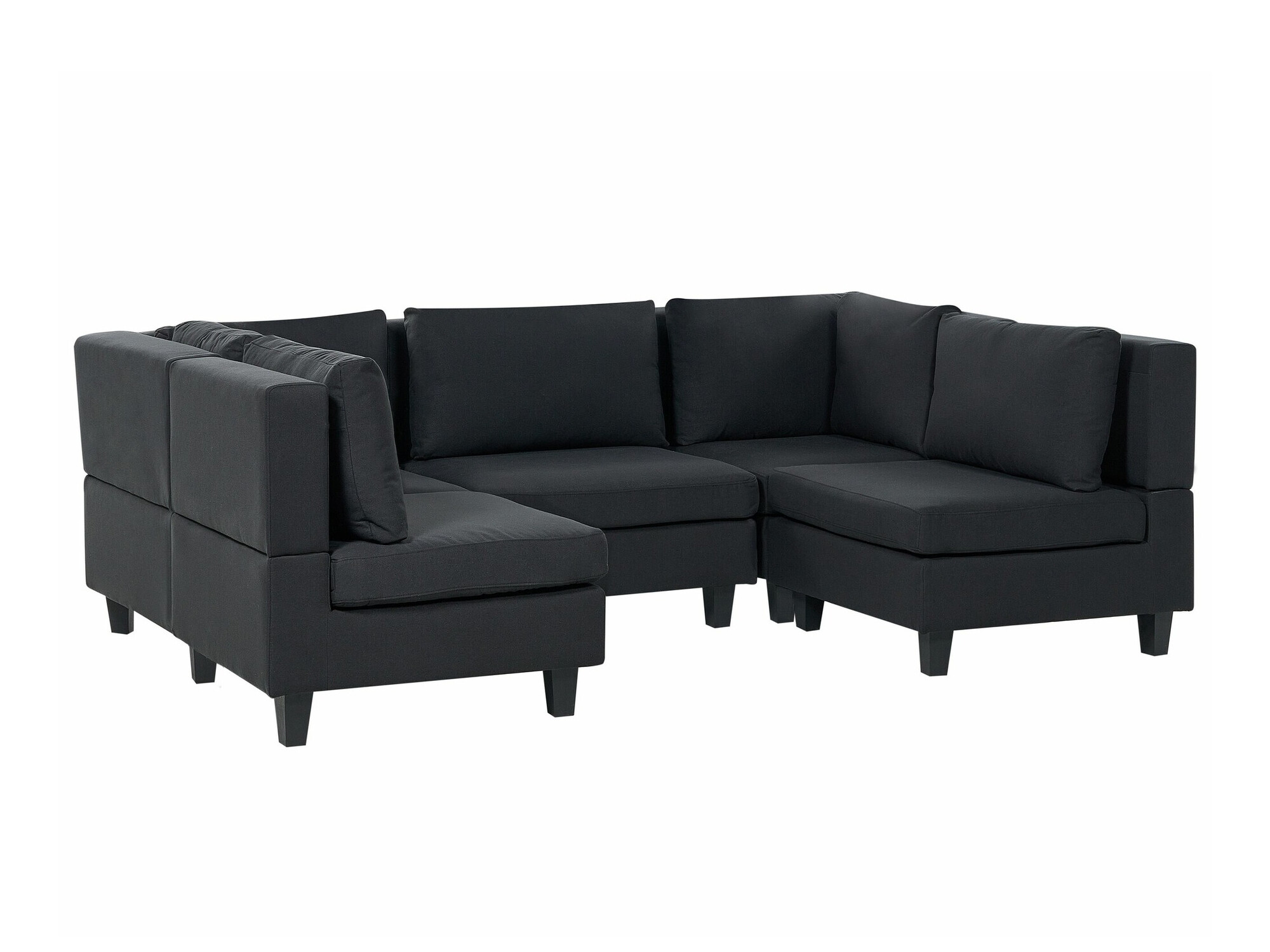 Moduļu stūra dīvāns Elbmeli 104 (Melns)