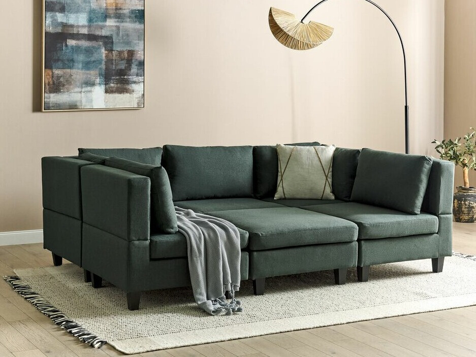 Moduļu stūra dīvāns Elbmeli 104 (Zaļš)