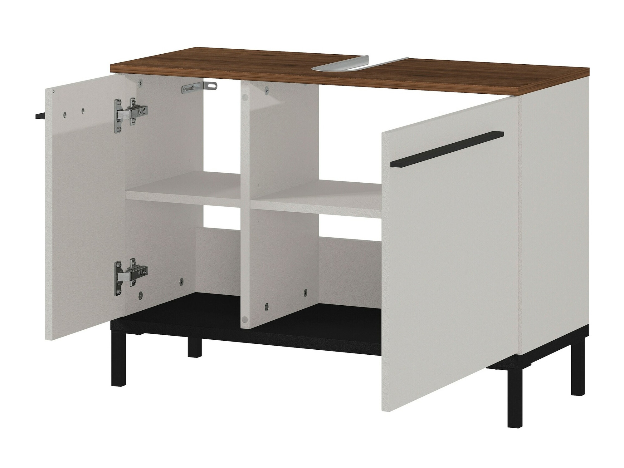 Набор для ванной комнаты Ruvlevu 104 (Светло-серый + Орех)