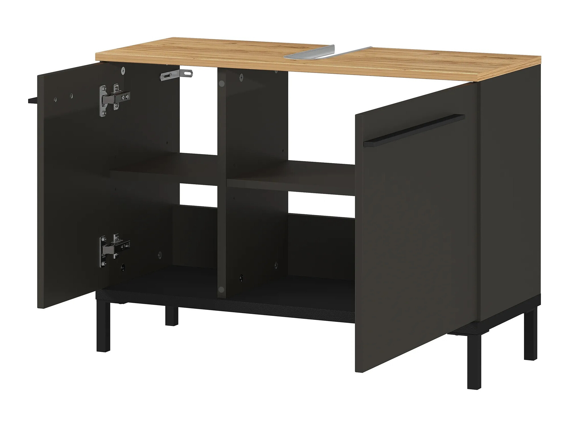 Vannas komplekts Ruvlevu 104 (Grafīts + Navarra ozols)