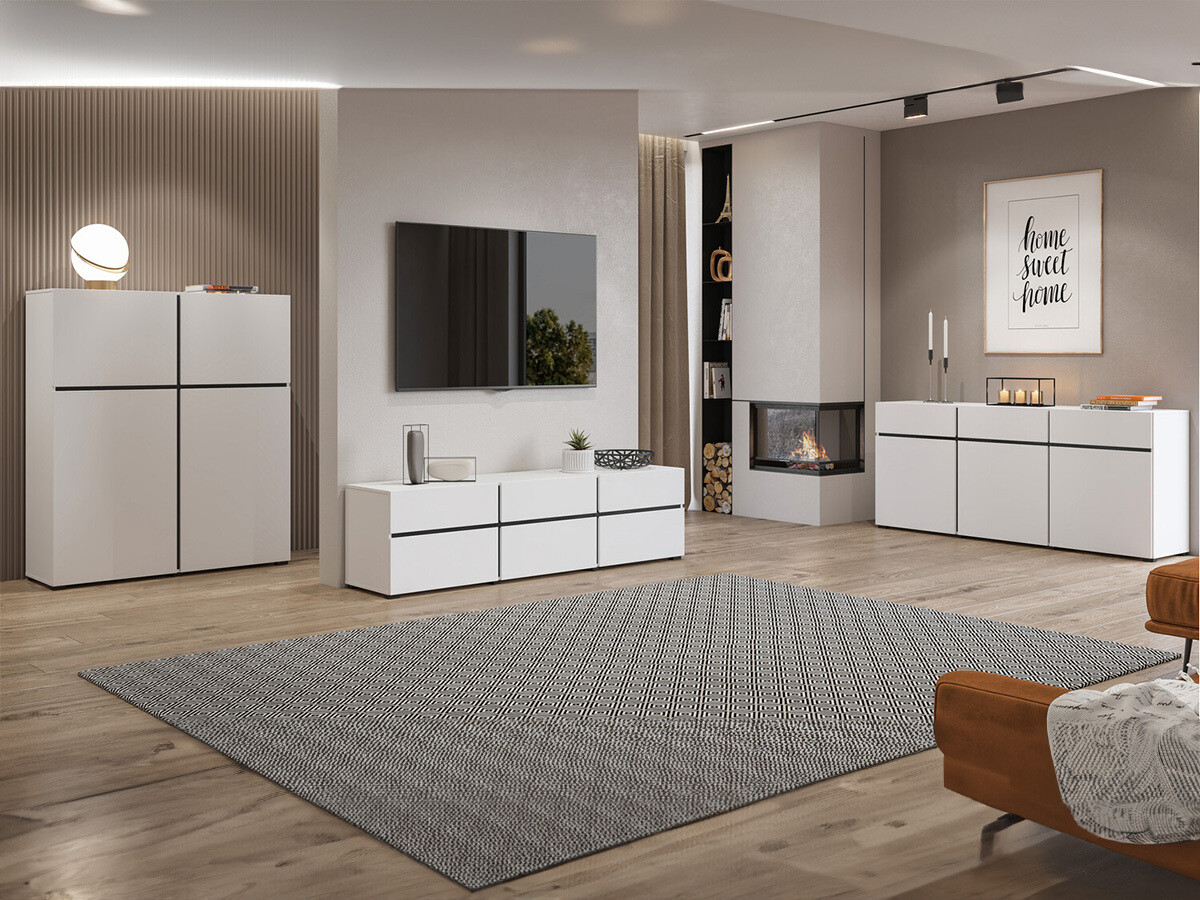 Viesistabas komplekts Alfere 106 (Balts)