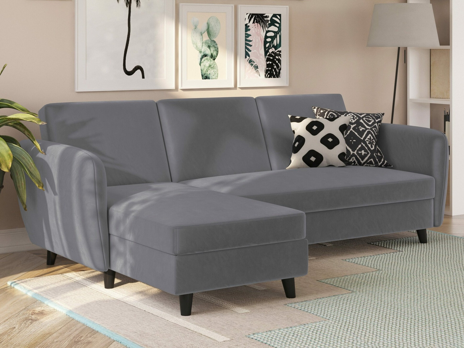 Stūra dīvāns Tulsa 557 (Antracīts)