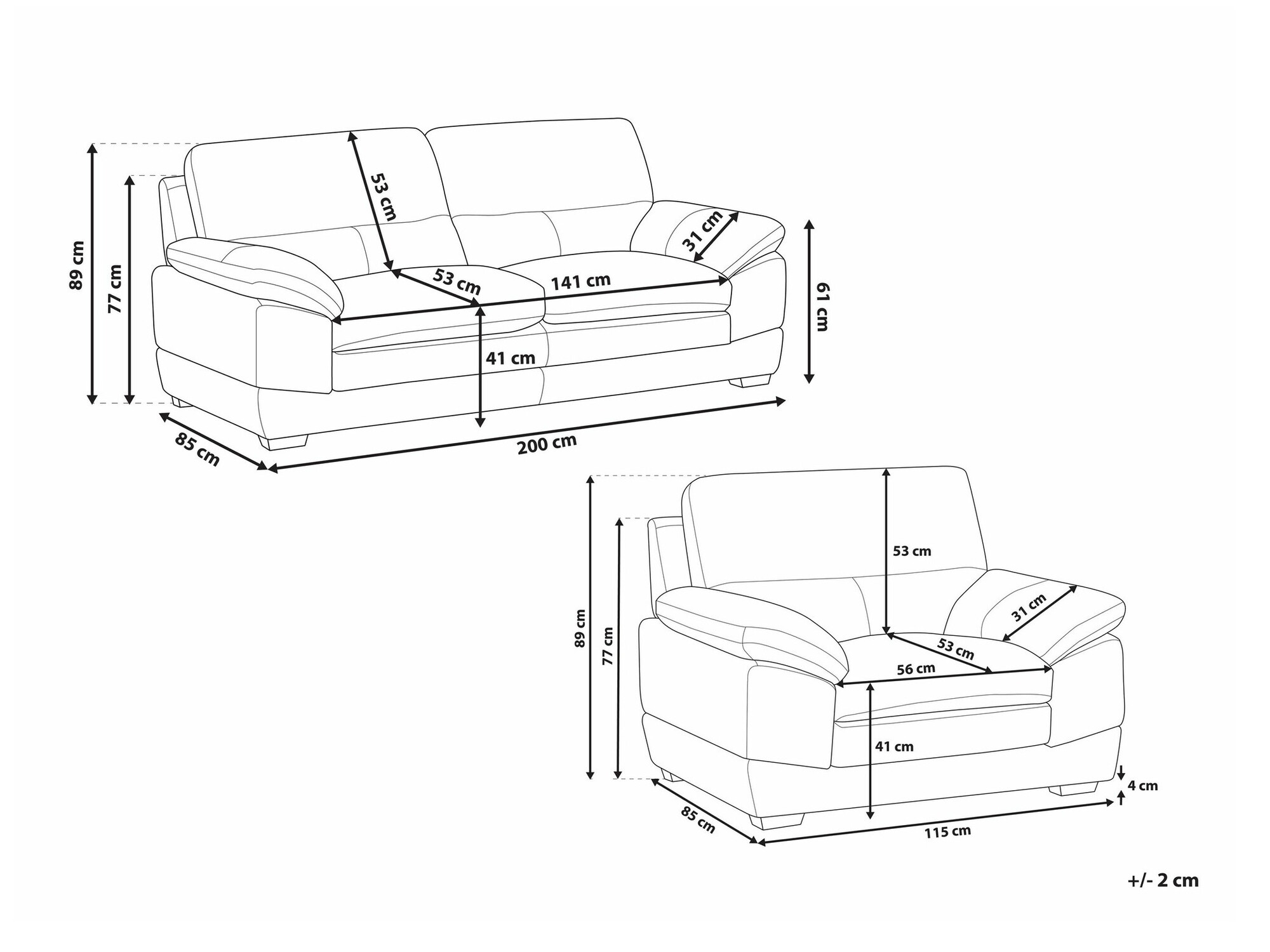 Mīksto mēbeļu komplekts Berwyn 1779