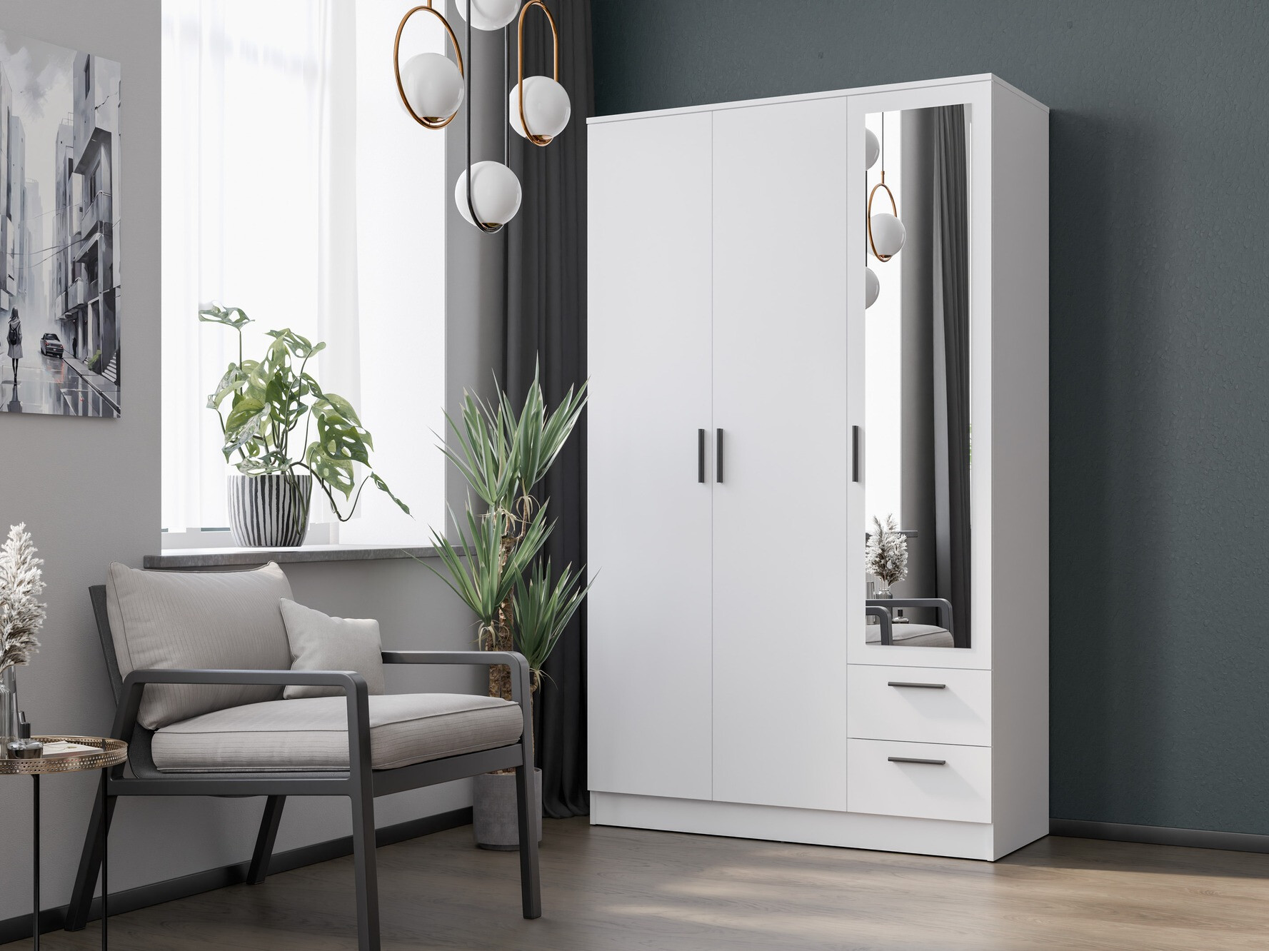 Skapis Orlando 222 (Balts)