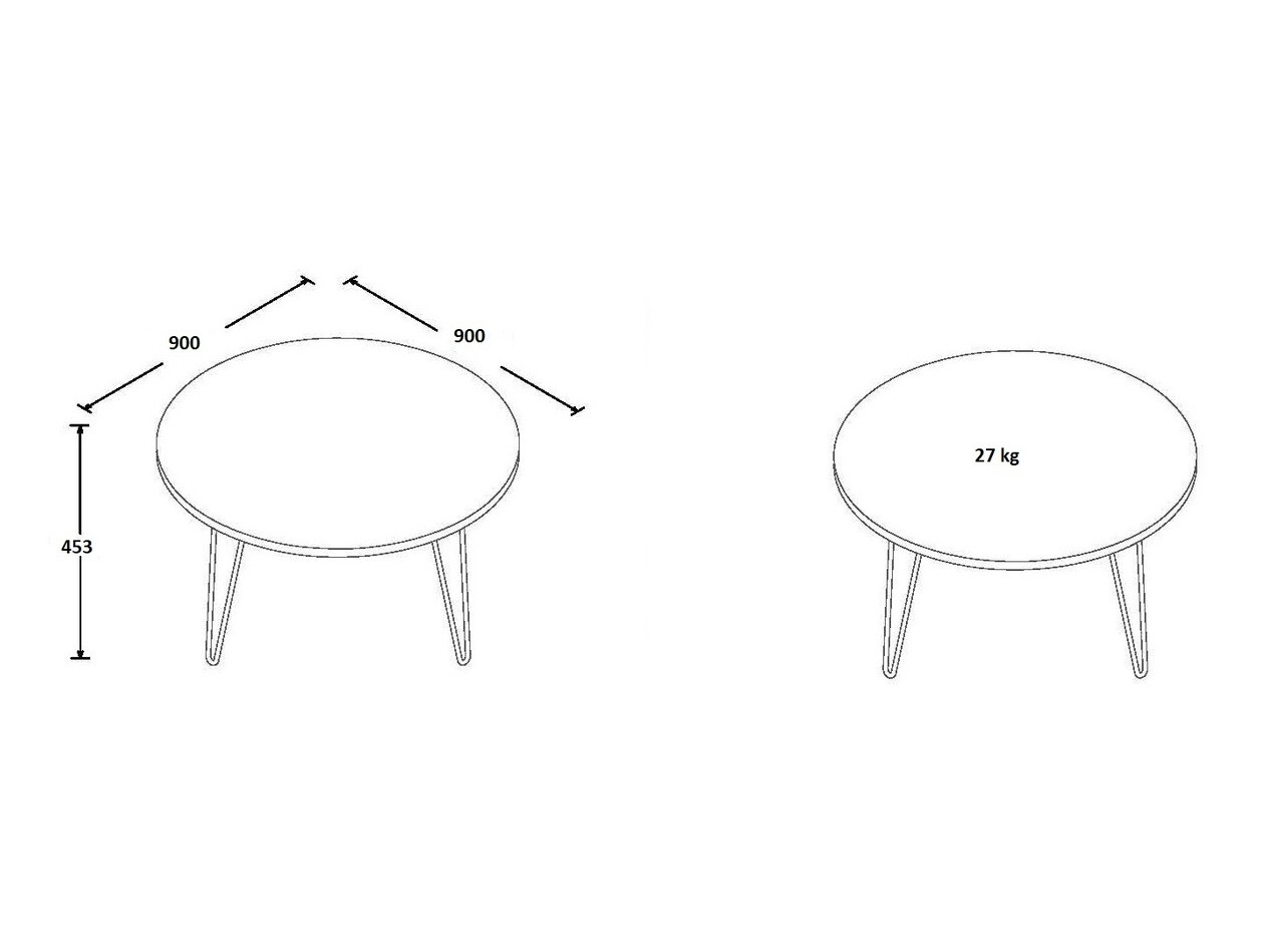 Журнальный столик Nutive 104 (Светлый дуб)