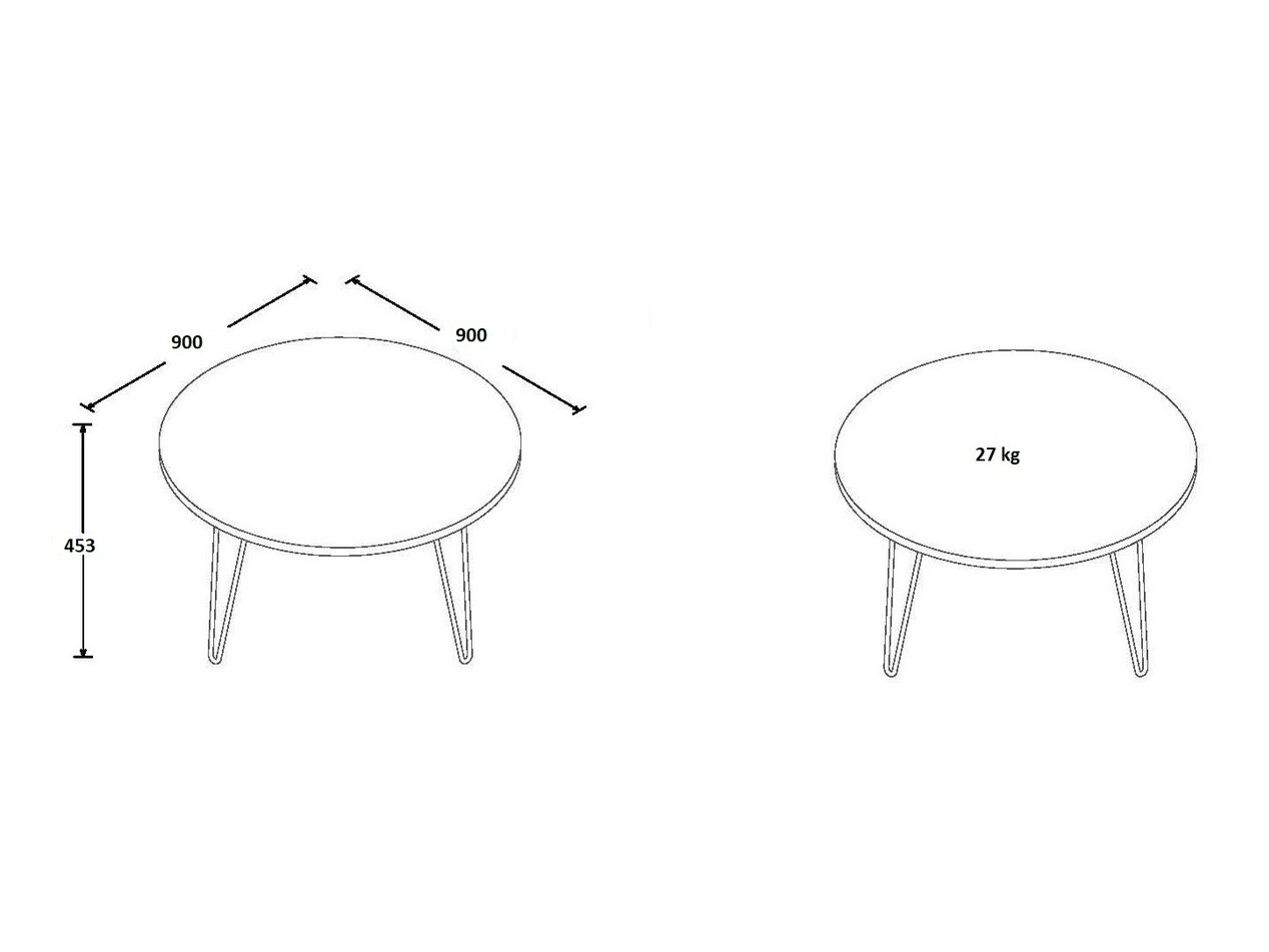 Žurnālu galdiņš Nutive 104 (Rieksts)