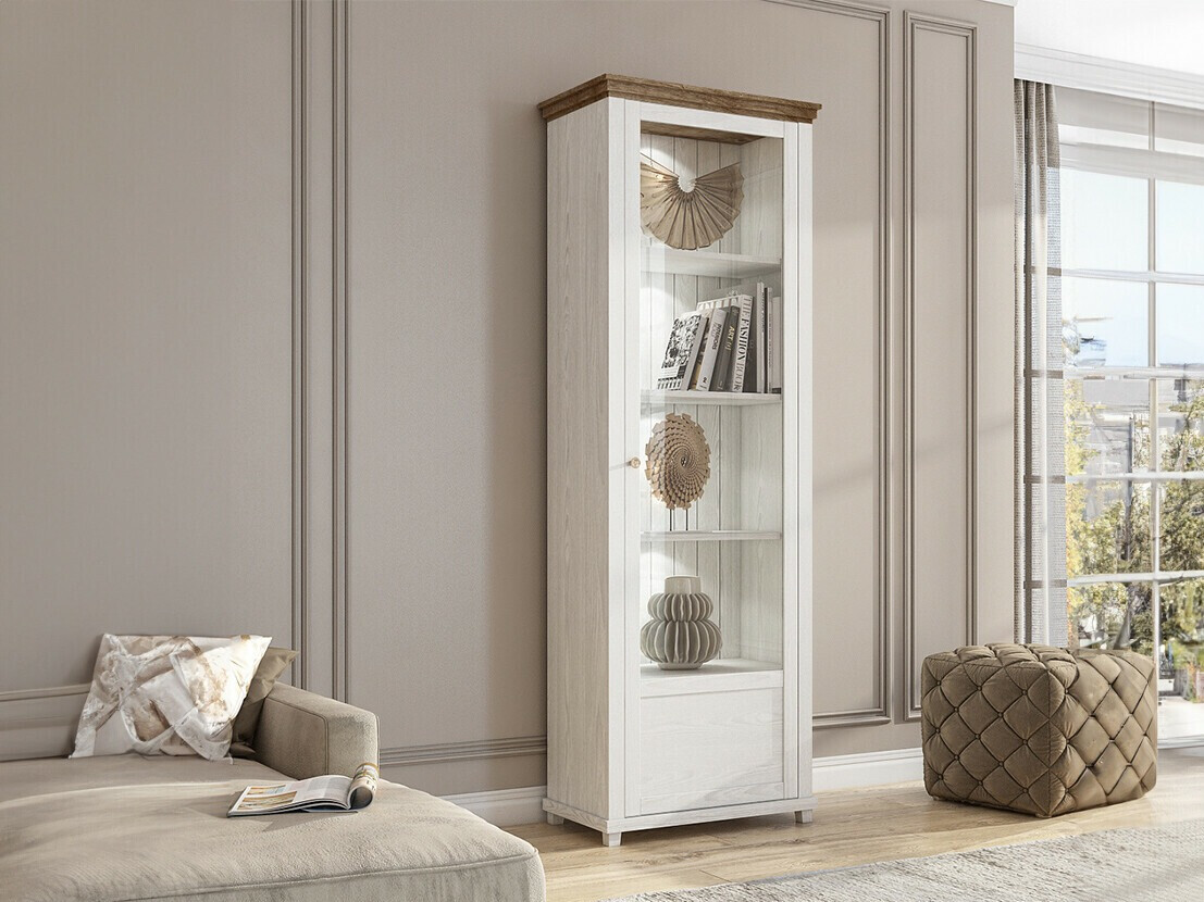 Стеллаж Tolnue 101 (Выбеленная ясень + Дуб лефкас)