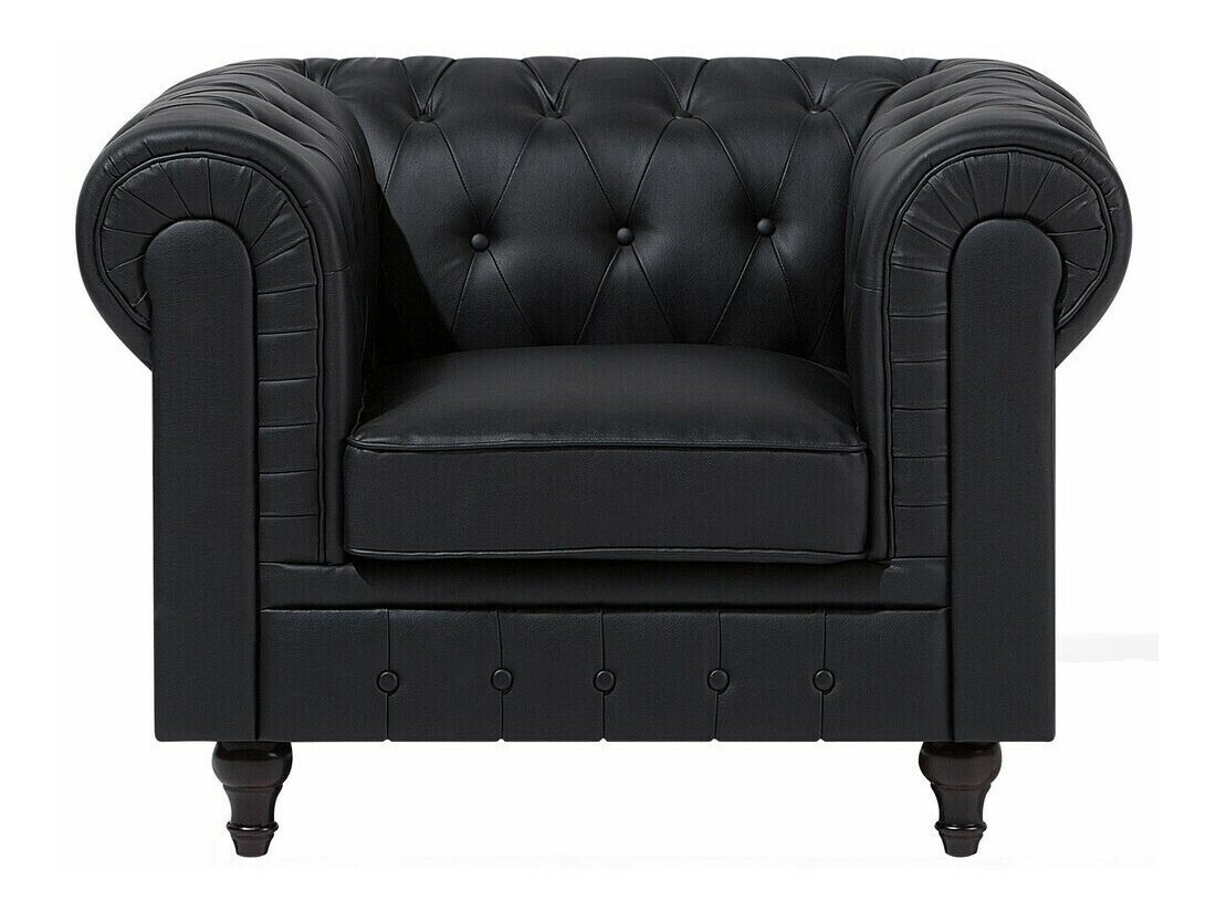 Chesterfield krēsls Cirdoro 107 (Melns)