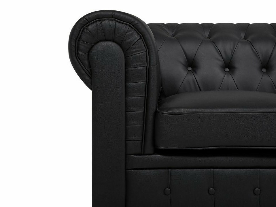 Chesterfield krēsls Cirdoro 107 (Melns)