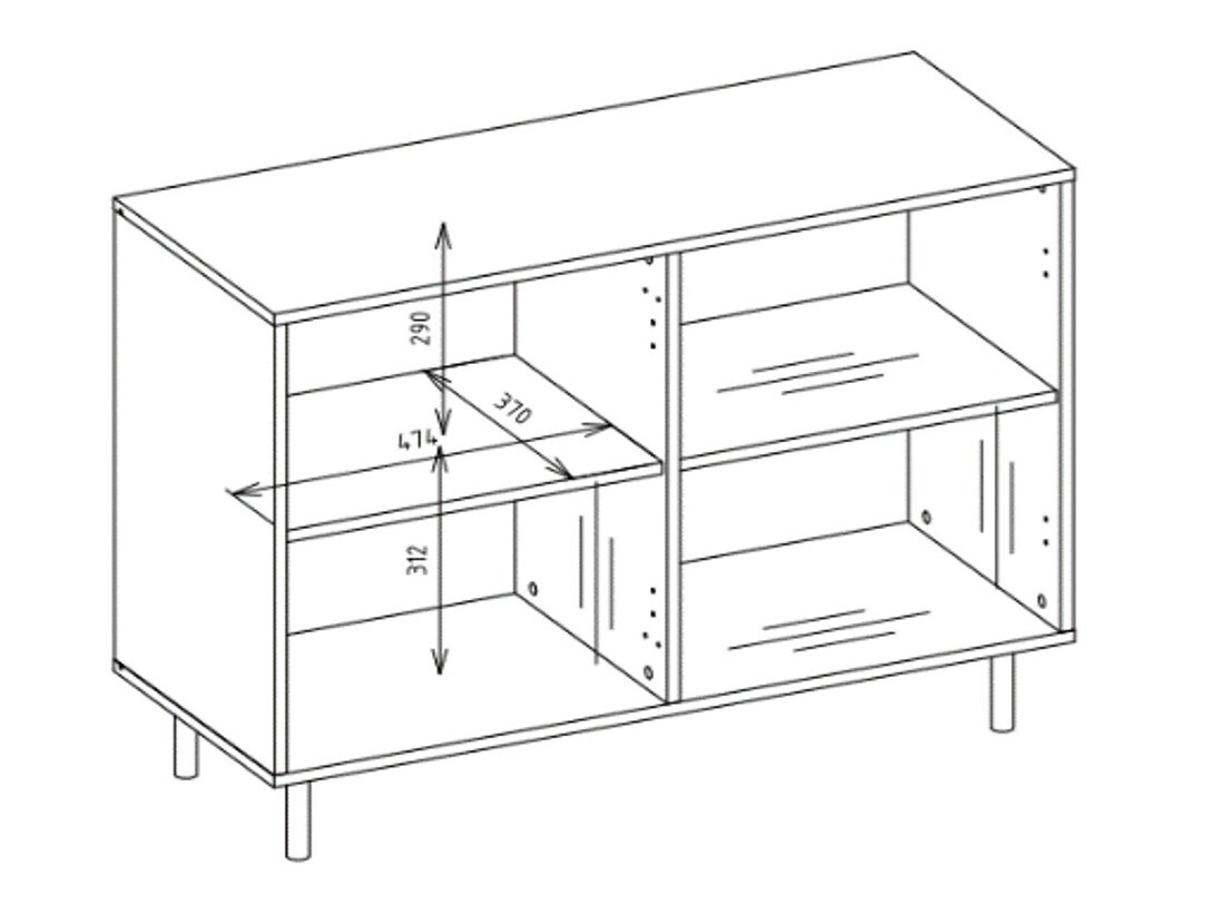 Шкафчик Romseru 100 (Синий + Artisan дуб)