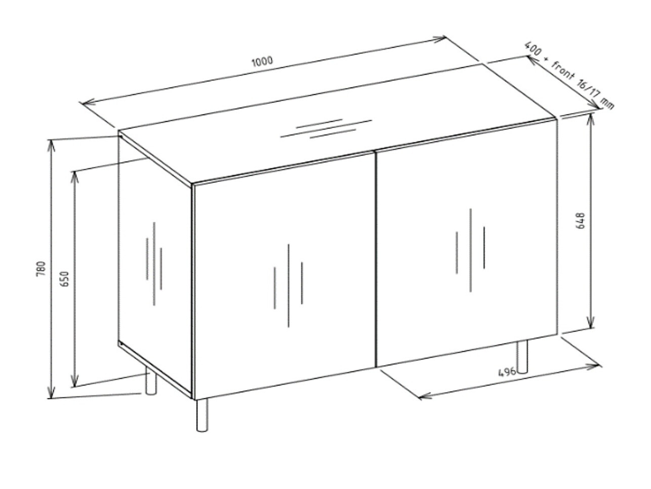 Skapis Romseru 100 (Zils + Artisan ozols)