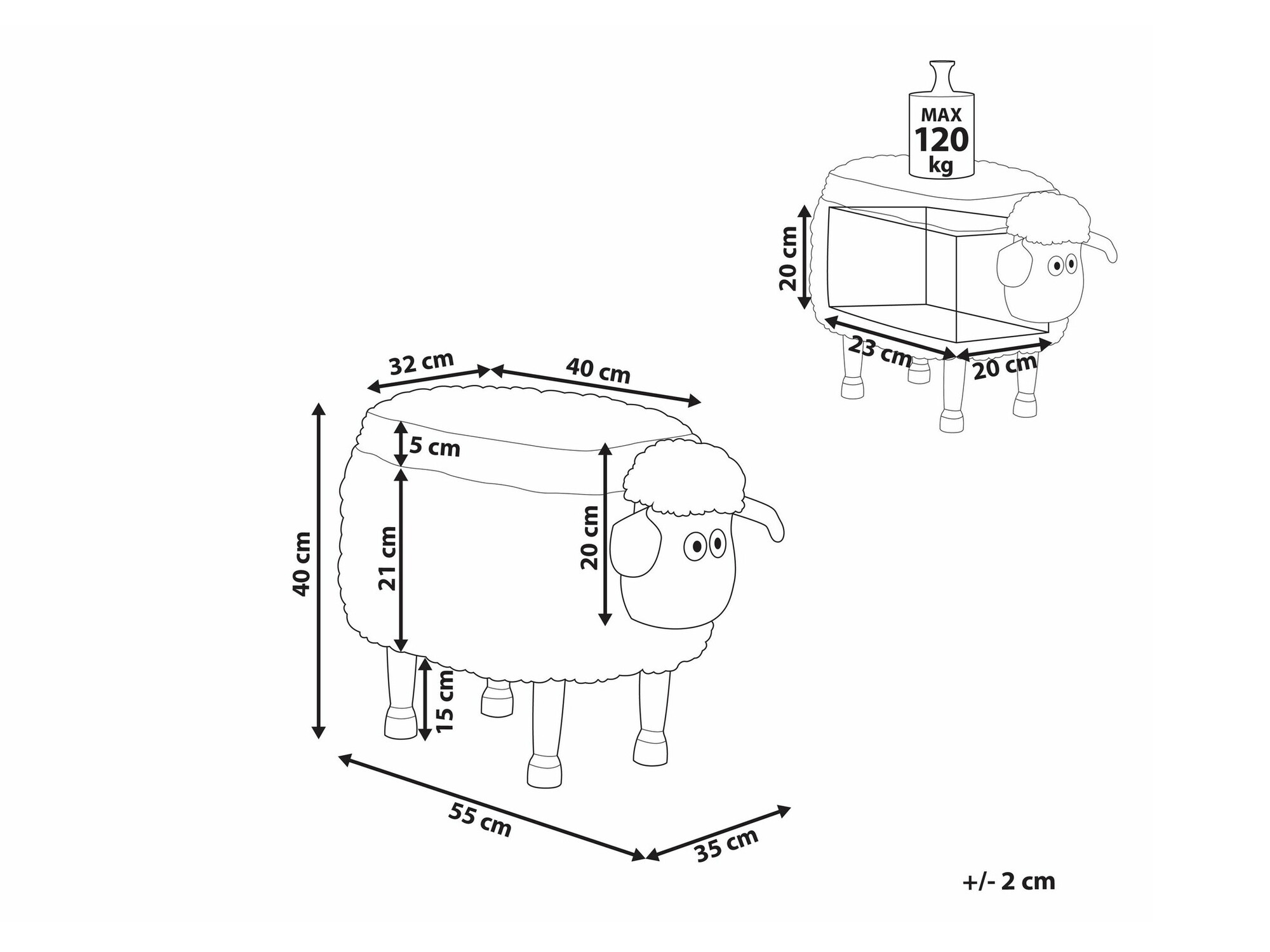Pufs Berwyn 1792 (Brūns)