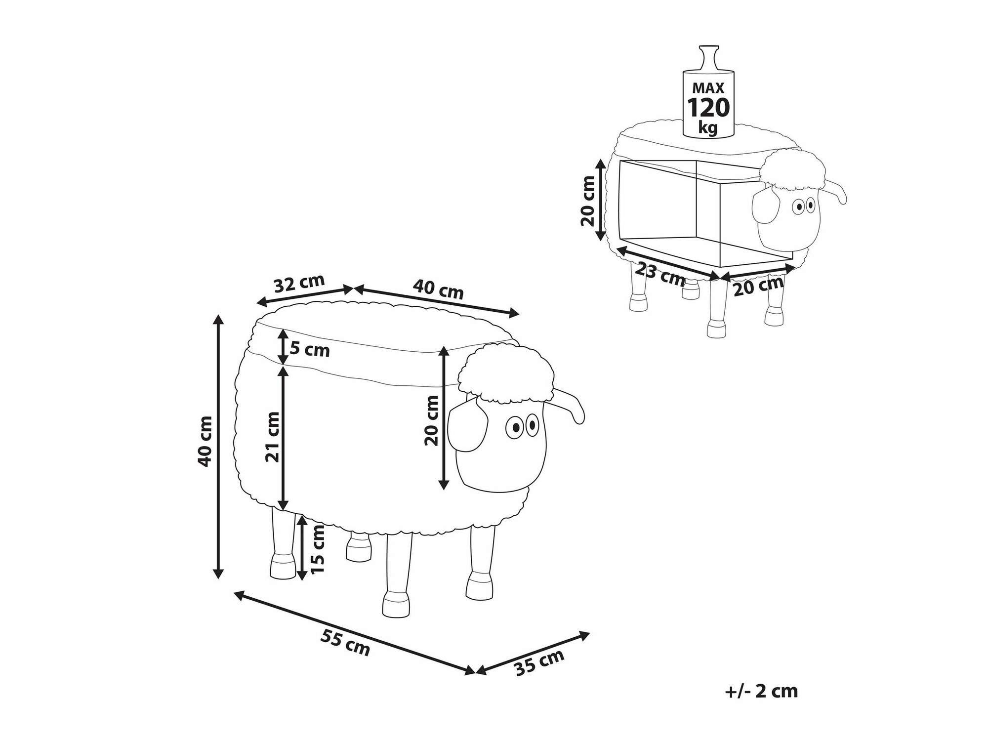 Pufs Berwyn 1792 (Pelēks)
