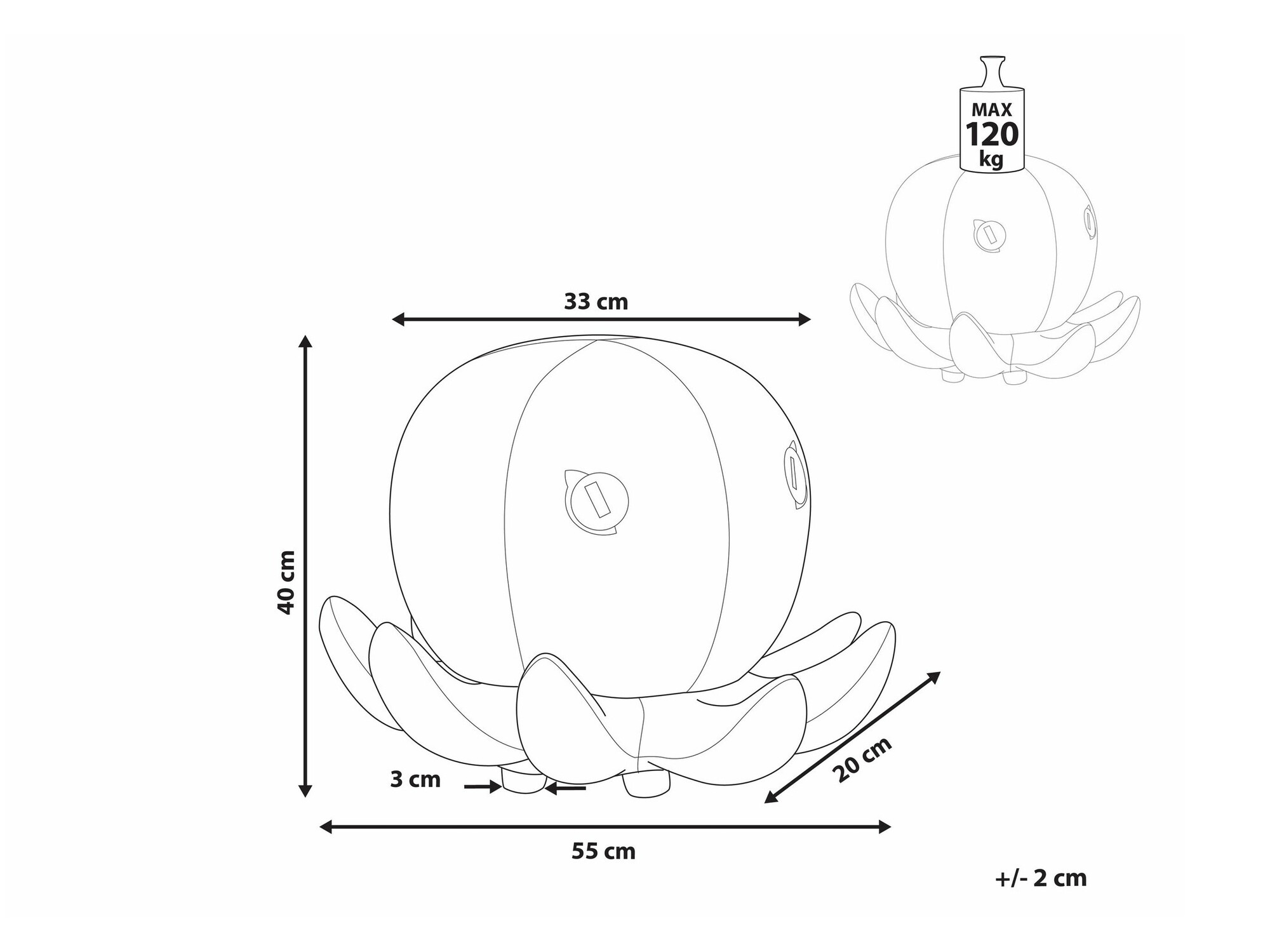 Pufs Berwyn 1794 (Brūns)