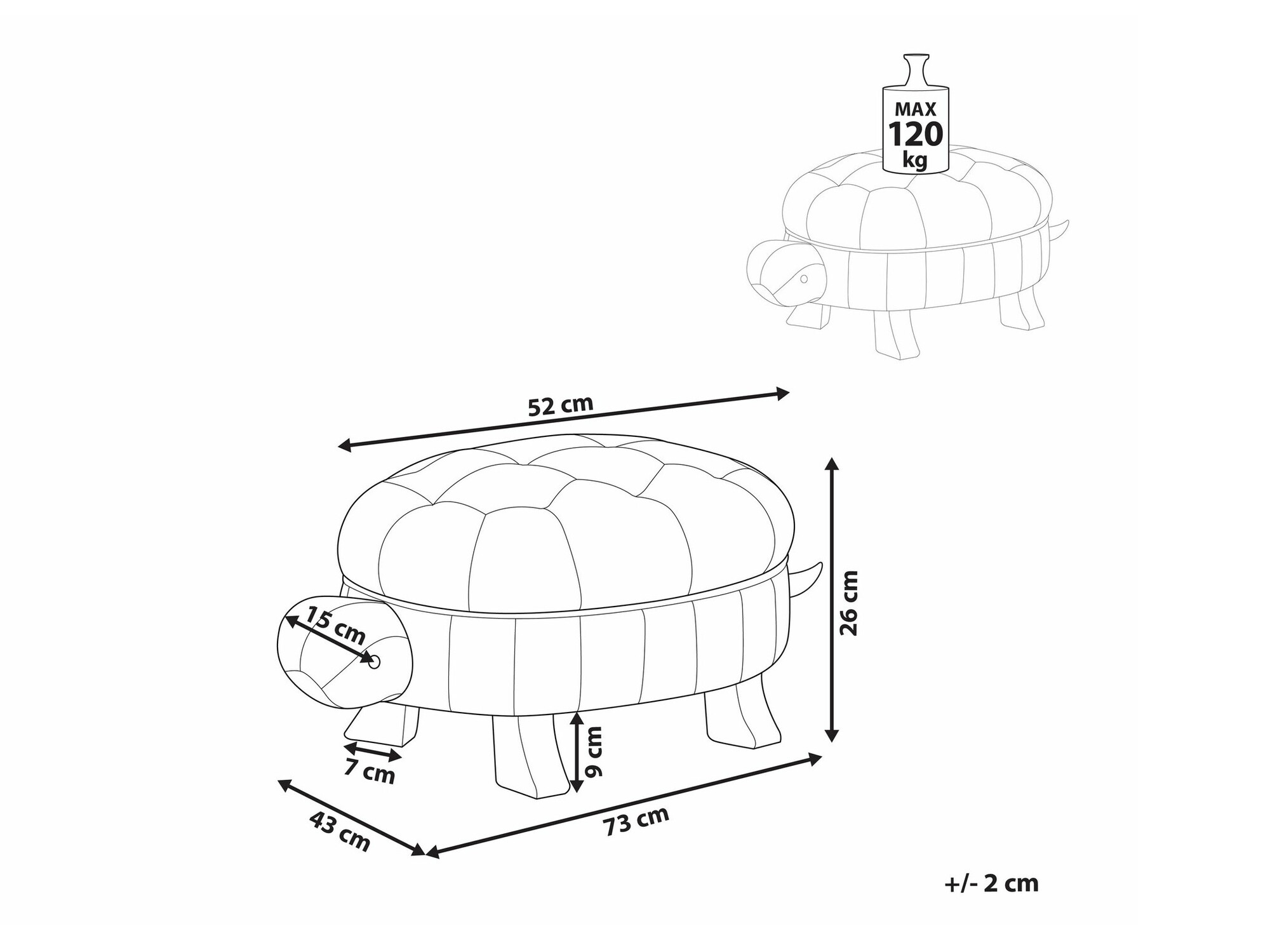 Pufs Berwyn 1795 (Zaļš)