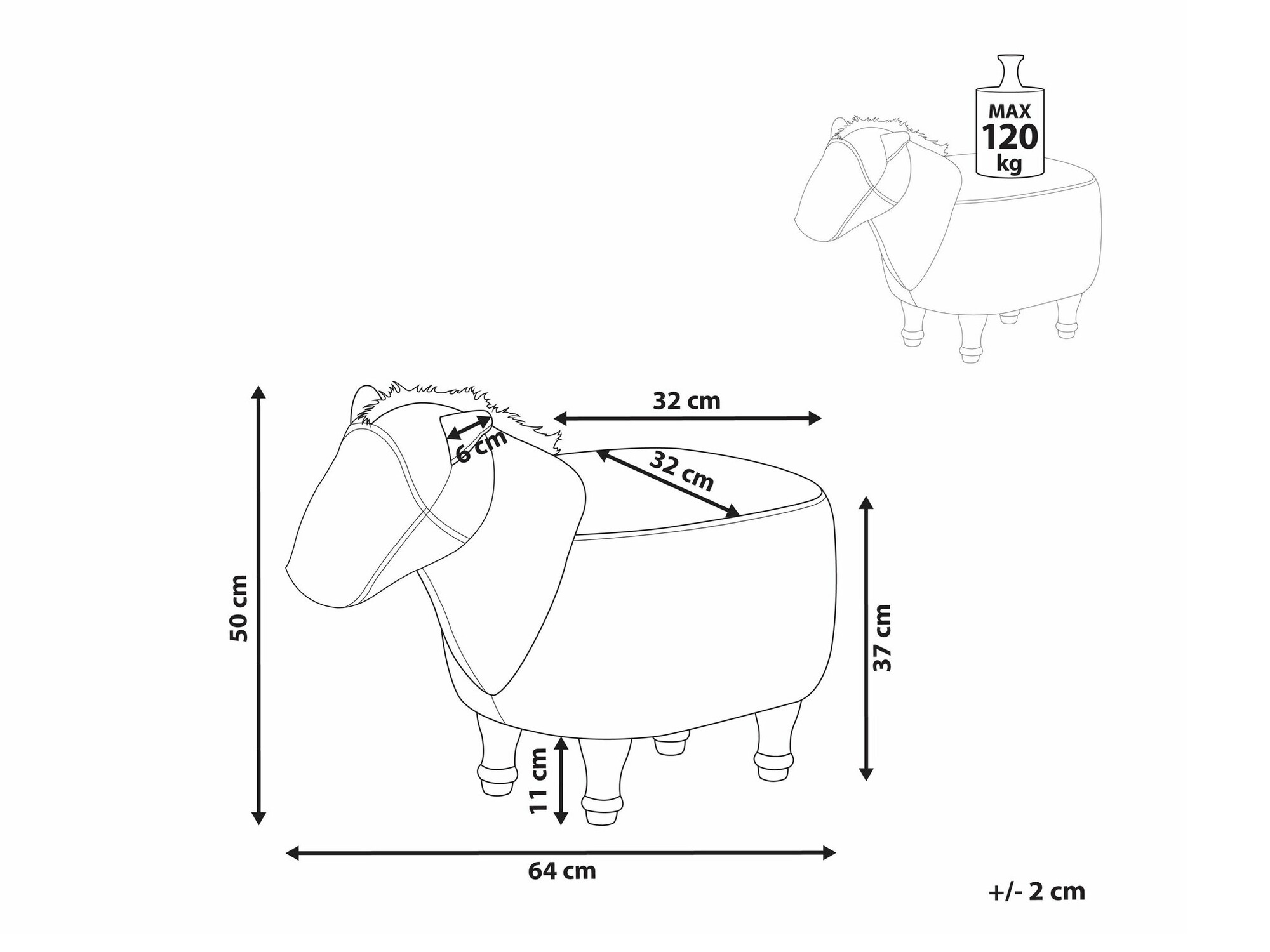 Pufs Berwyn 1796 (Brūns)