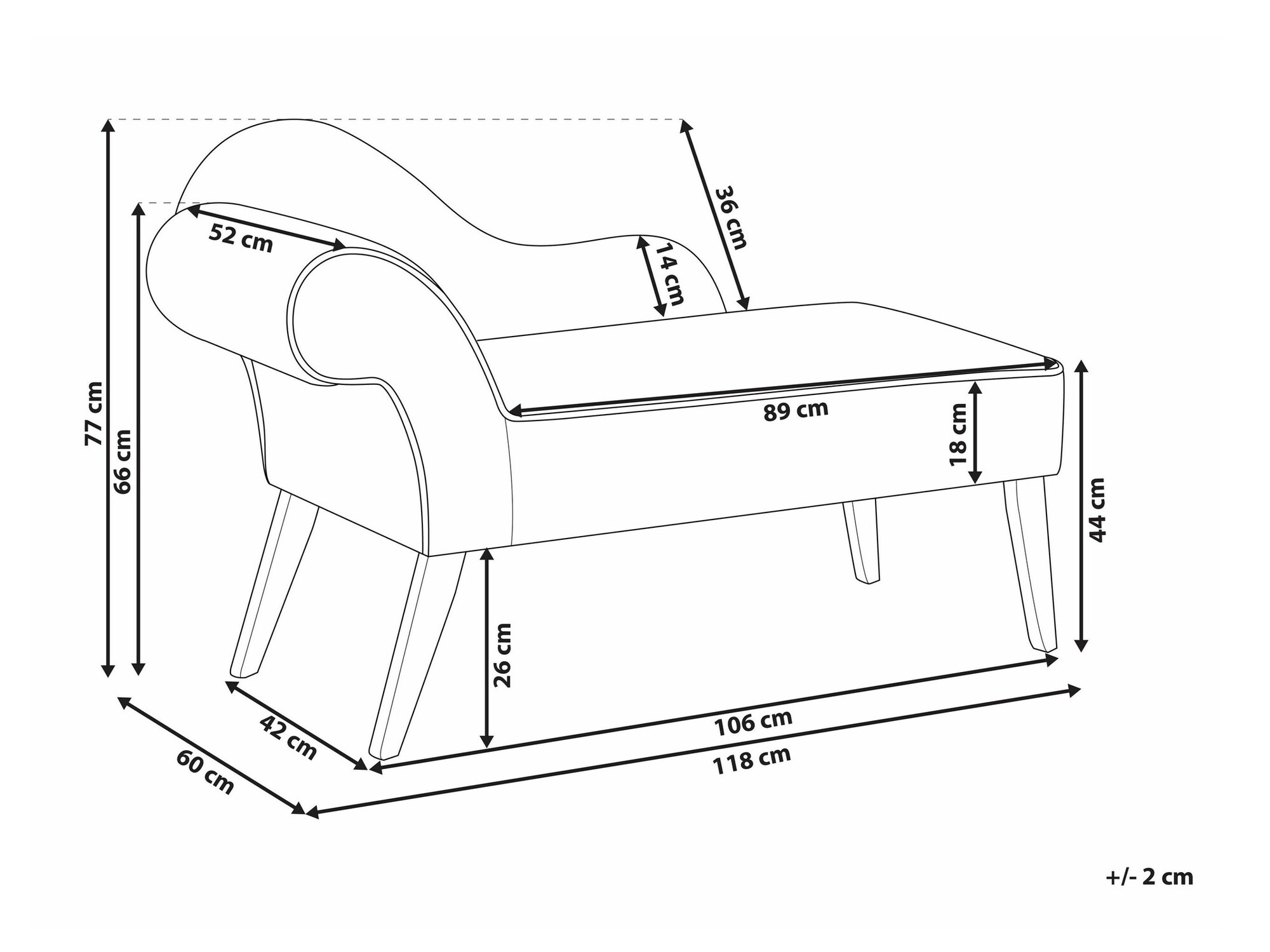 Кушетка Berwyn 690 (Белый)