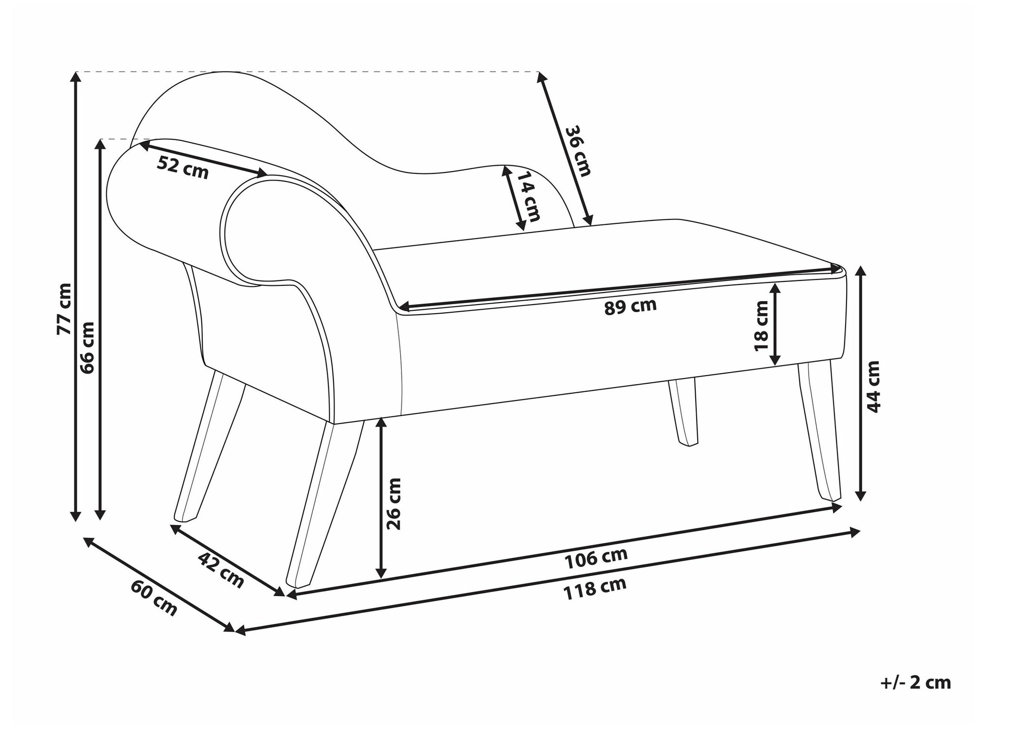 Кушетка Berwyn 690 (Хаки)