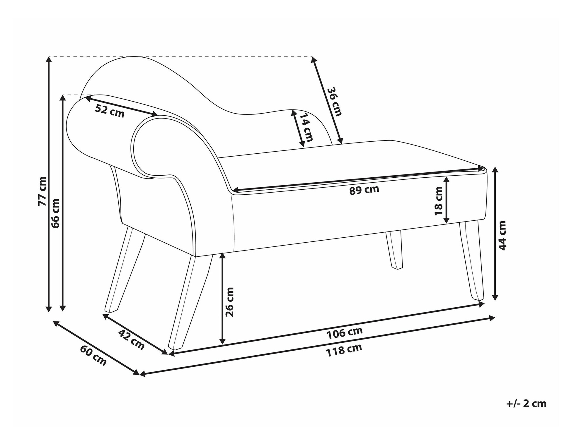 Кушетка Berwyn 690 (Розовый)