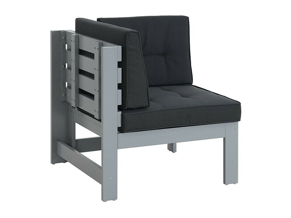 Dārza atpūtas krēsls Riverton 760 (Melns + Pelēks)