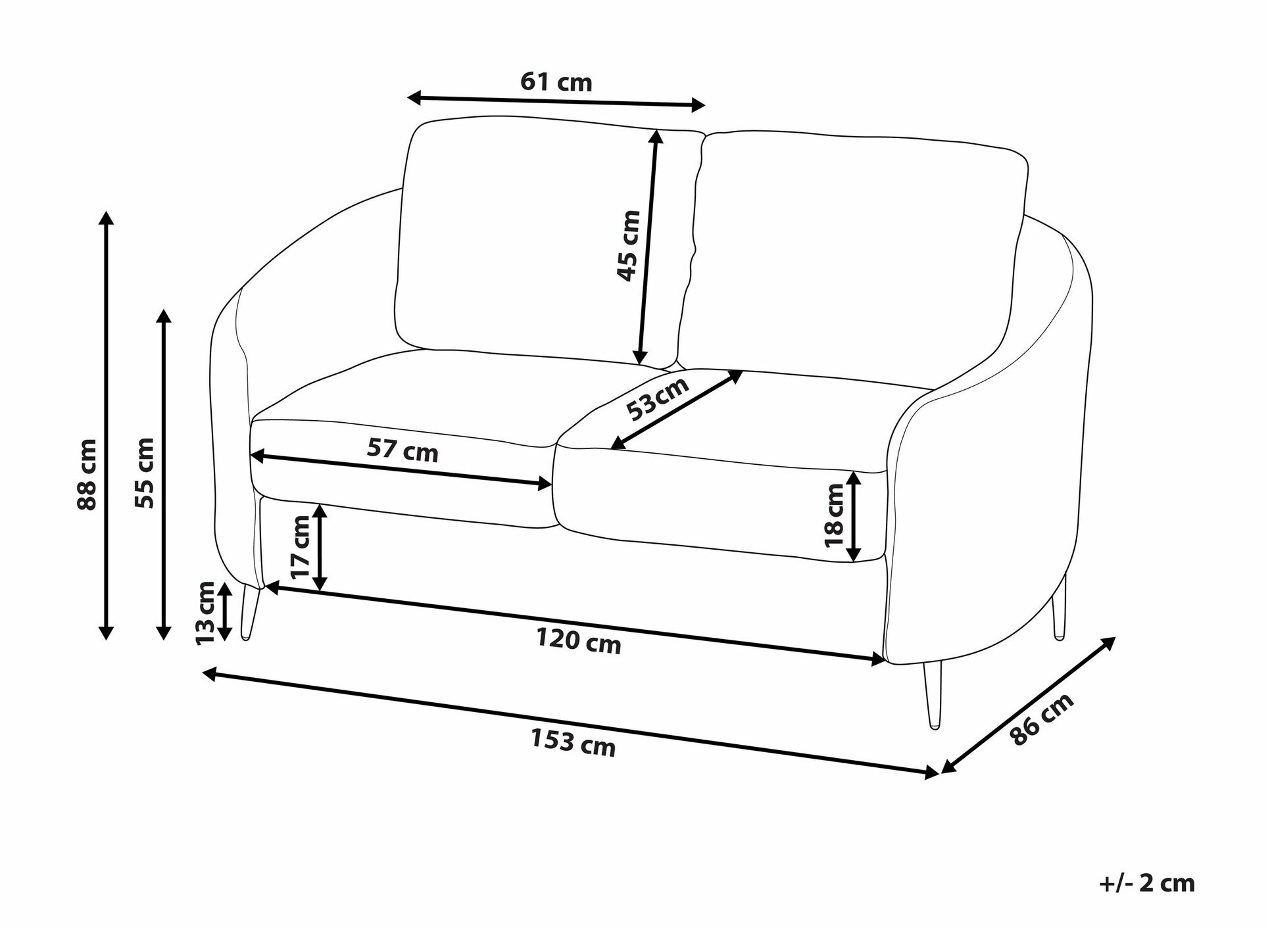 Dīvāns Berwyn 1802 (Pelēks)