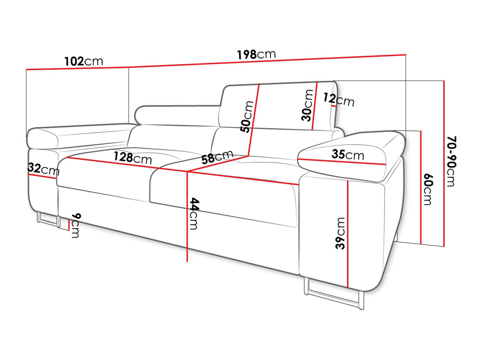 Диван Comfivo Eliferu 105 (Poso 110)
