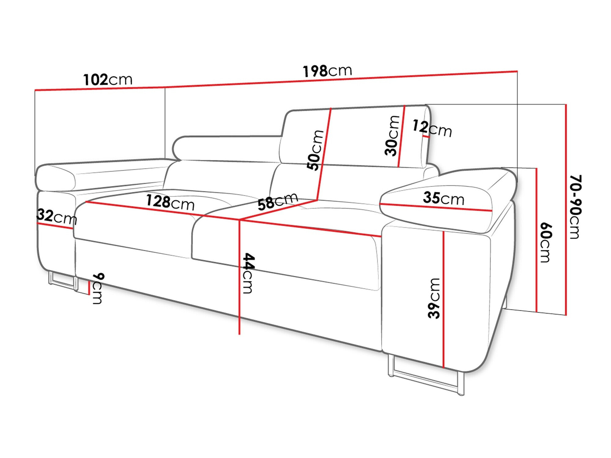 Диван Comfivo Eliferu 105 (Poso 135)