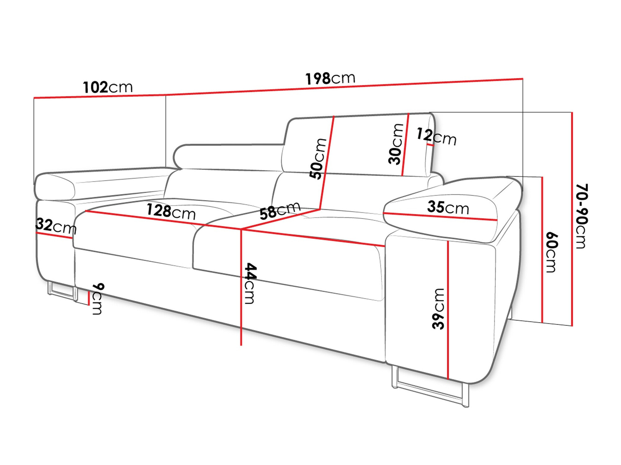 Dīvāns Comfivo Eliferu 105 (Manila 02)