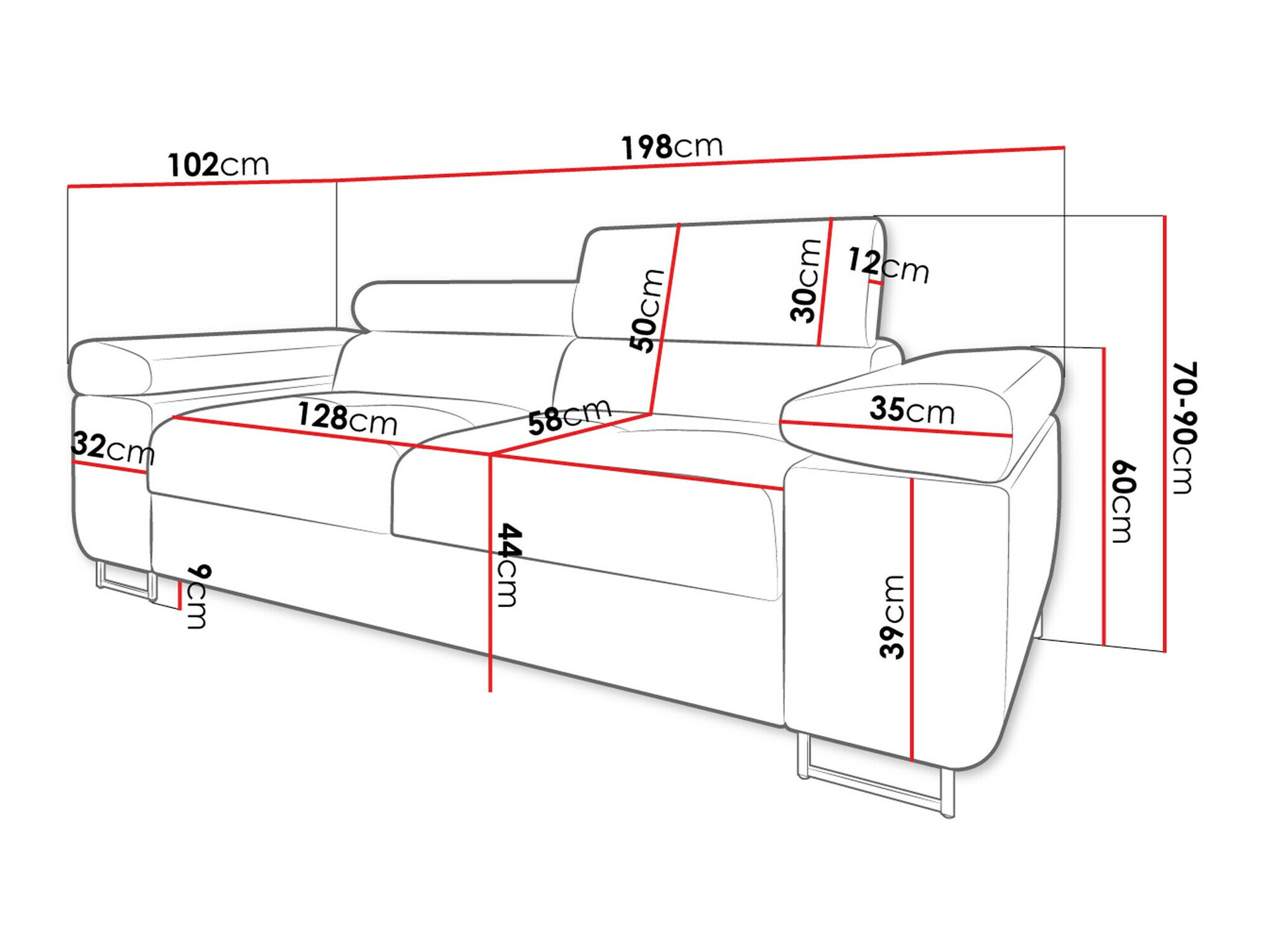 Dīvāns Comfivo Eliferu 105 (Manila 16)