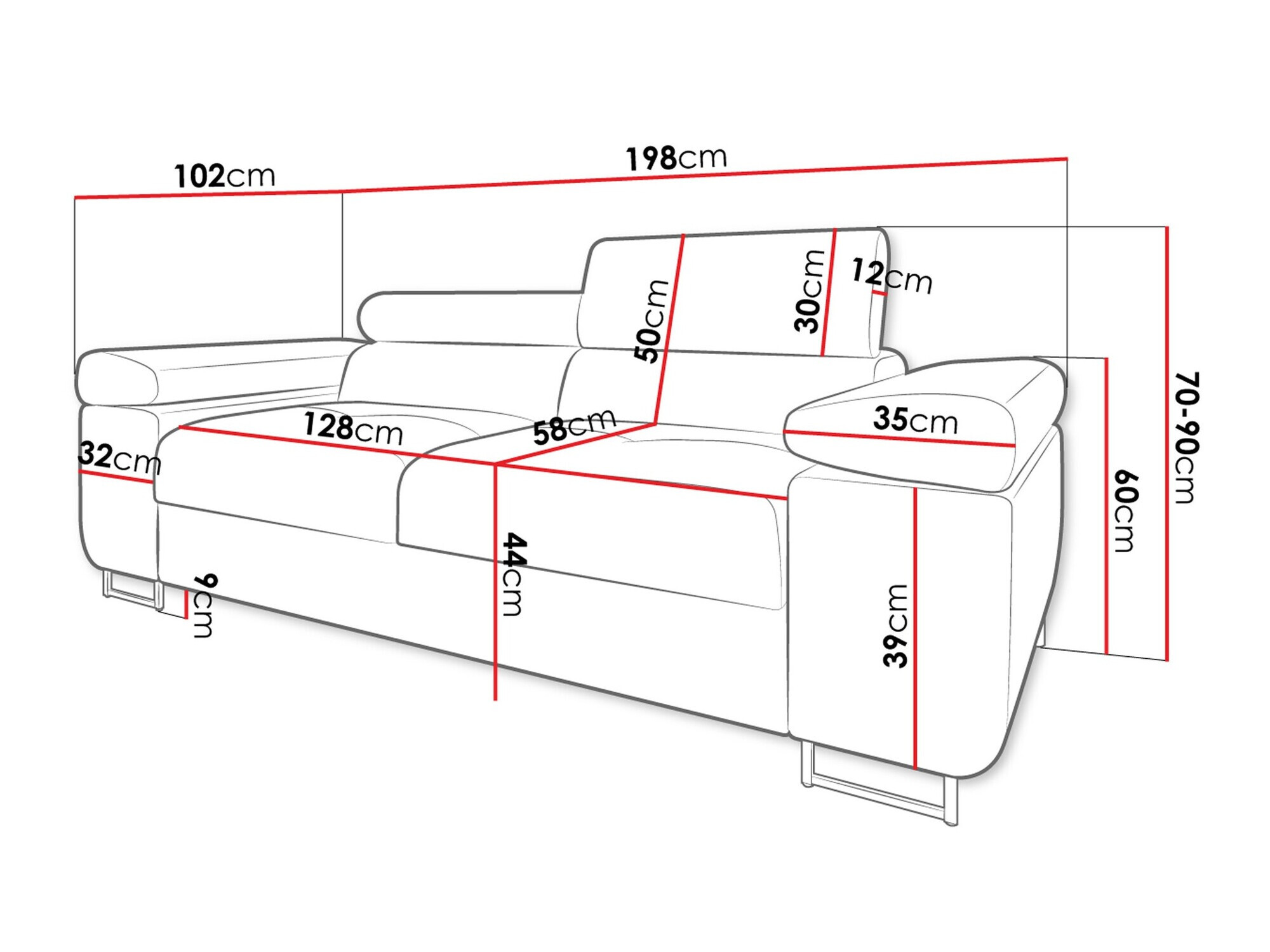 Dīvāns Comfivo Eliferu 105 (Manila 18)
