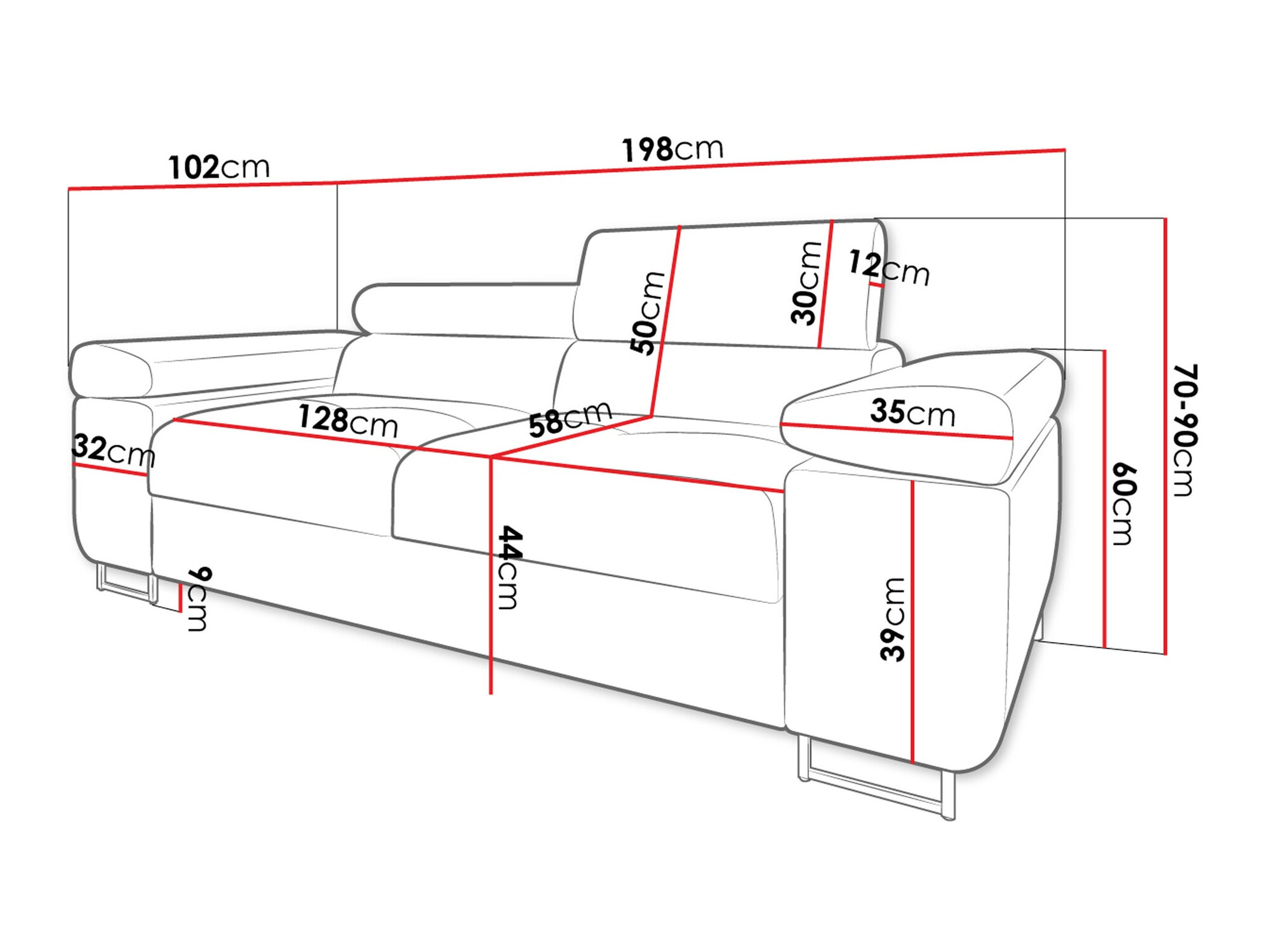 Dīvāns Comfivo Eliferu 105 (Manila 26)