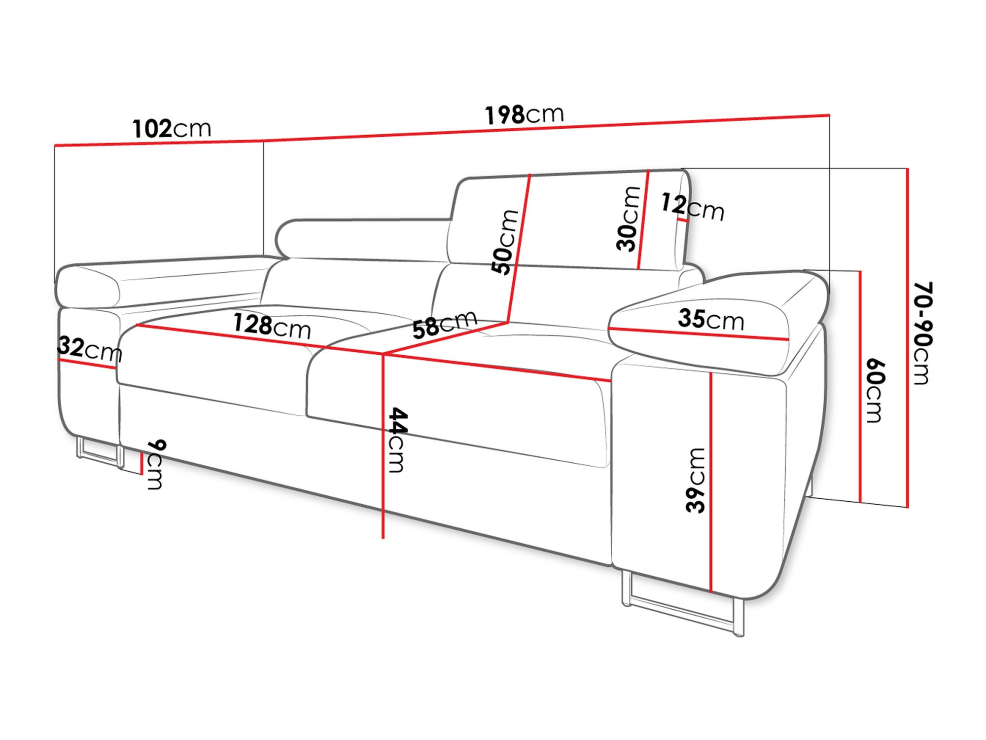 Dīvāns Comfivo Eliferu 105 (Manila 35)