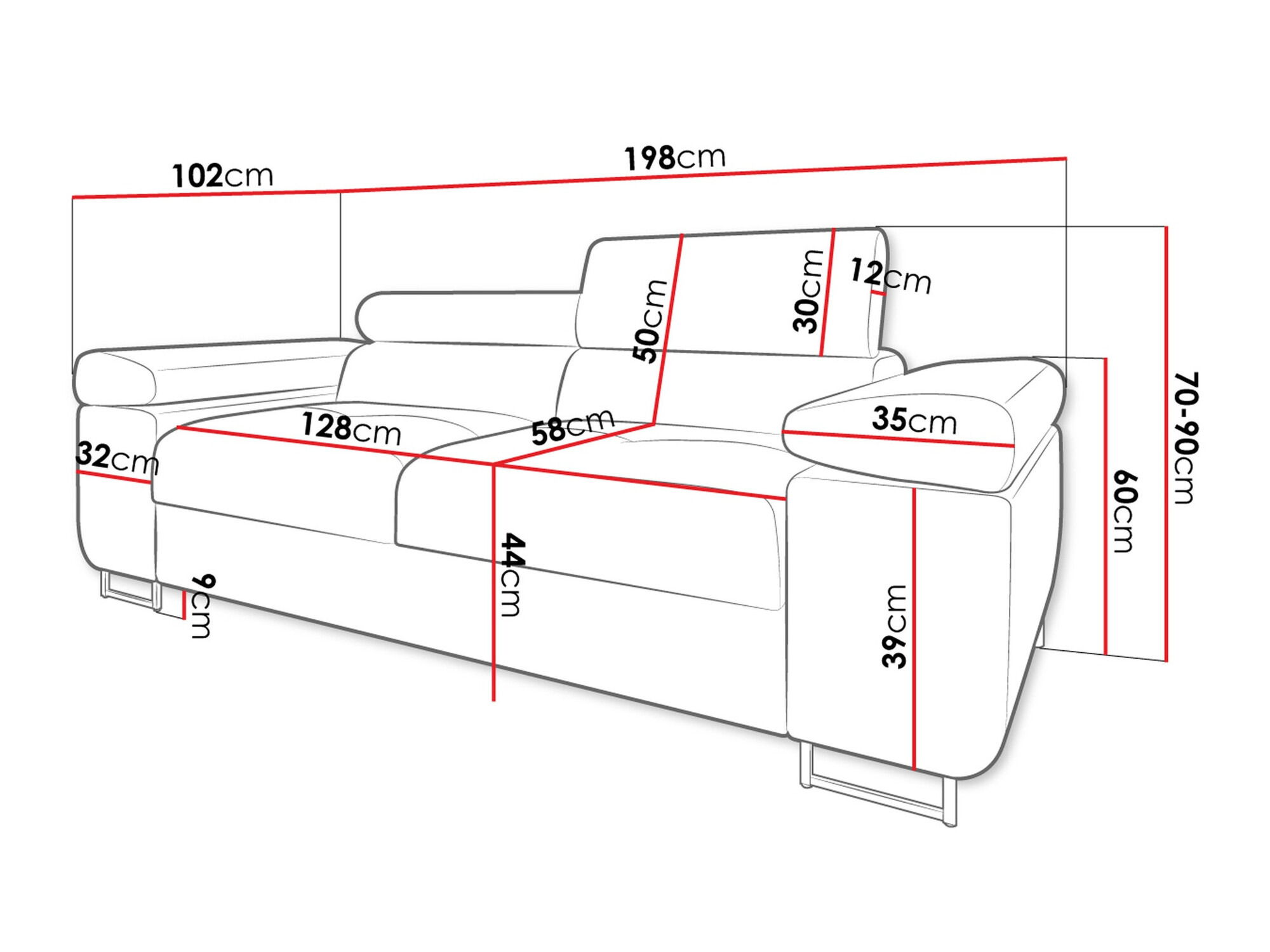 Dīvāns Comfivo Eliferu 105 (Poso 100)