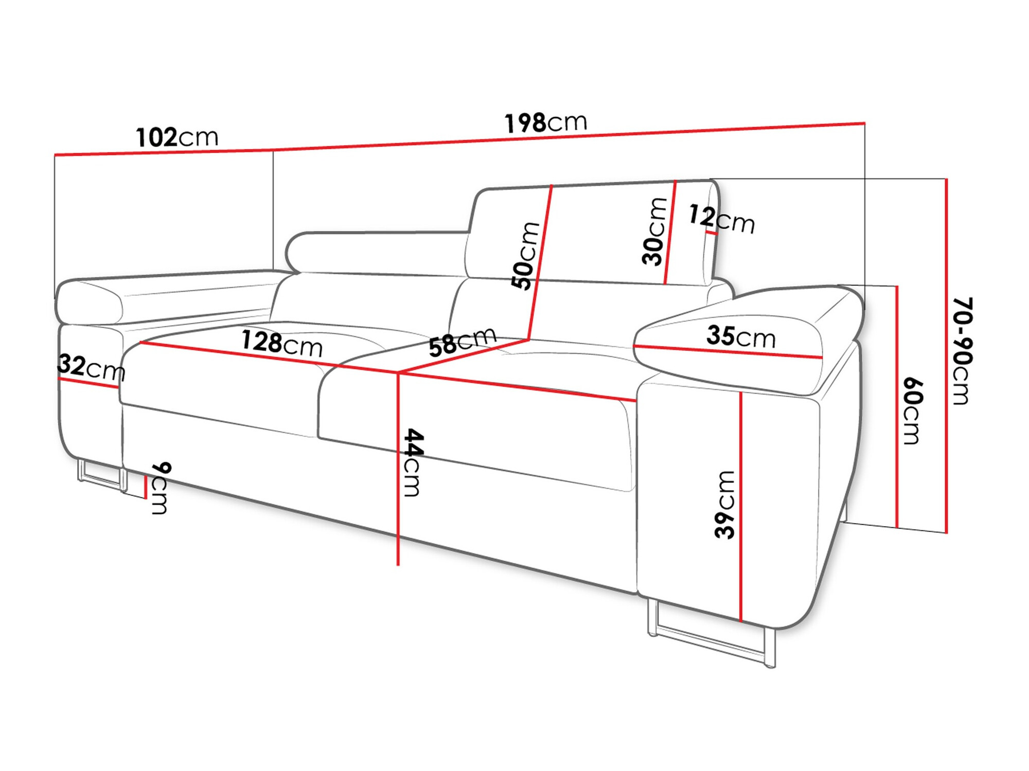 Dīvāns Comfivo Eliferu 105 (Poso 14)