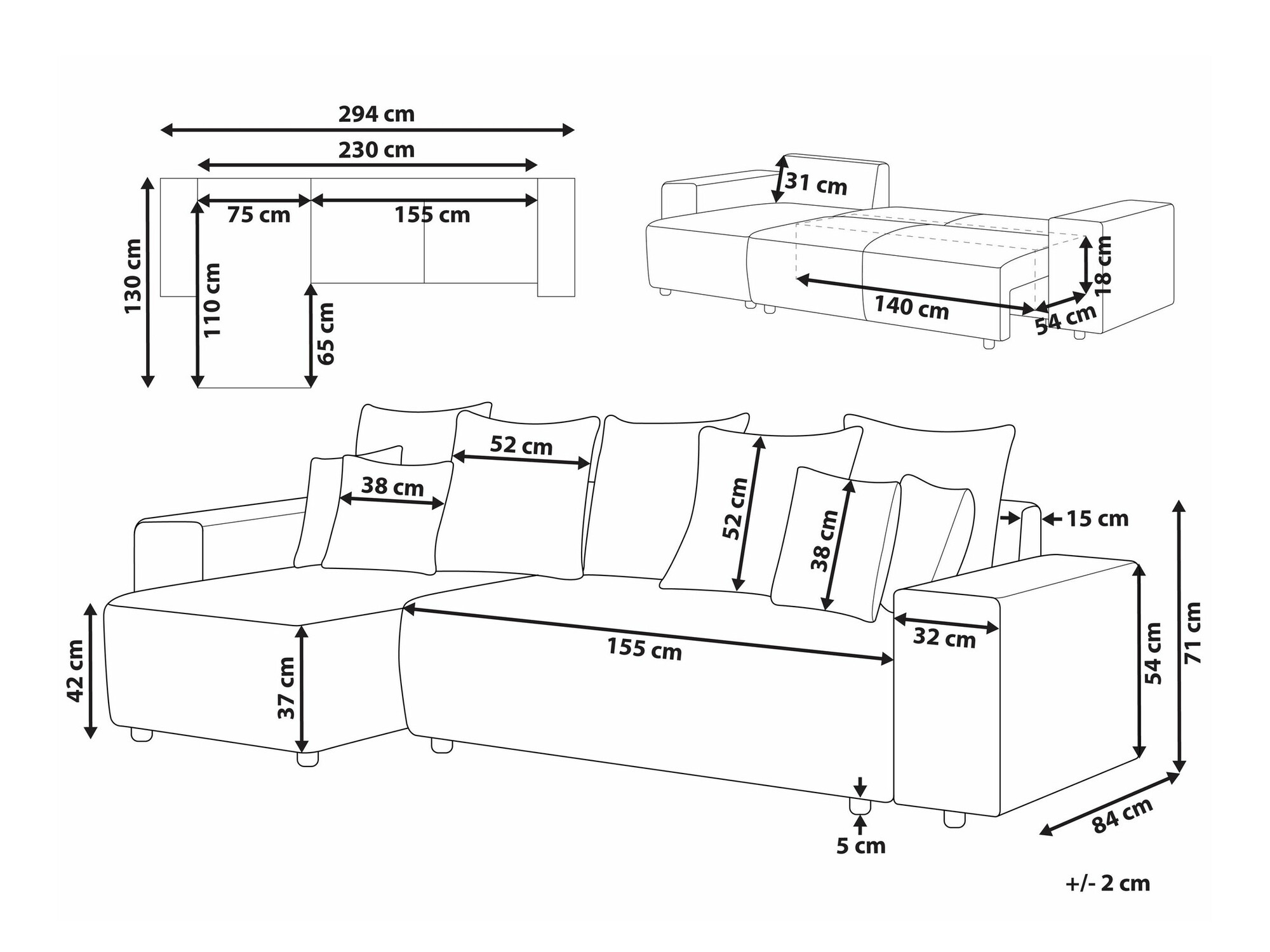 Stūra dīvāns Berwyn 1801 (Gaiši pelēks)