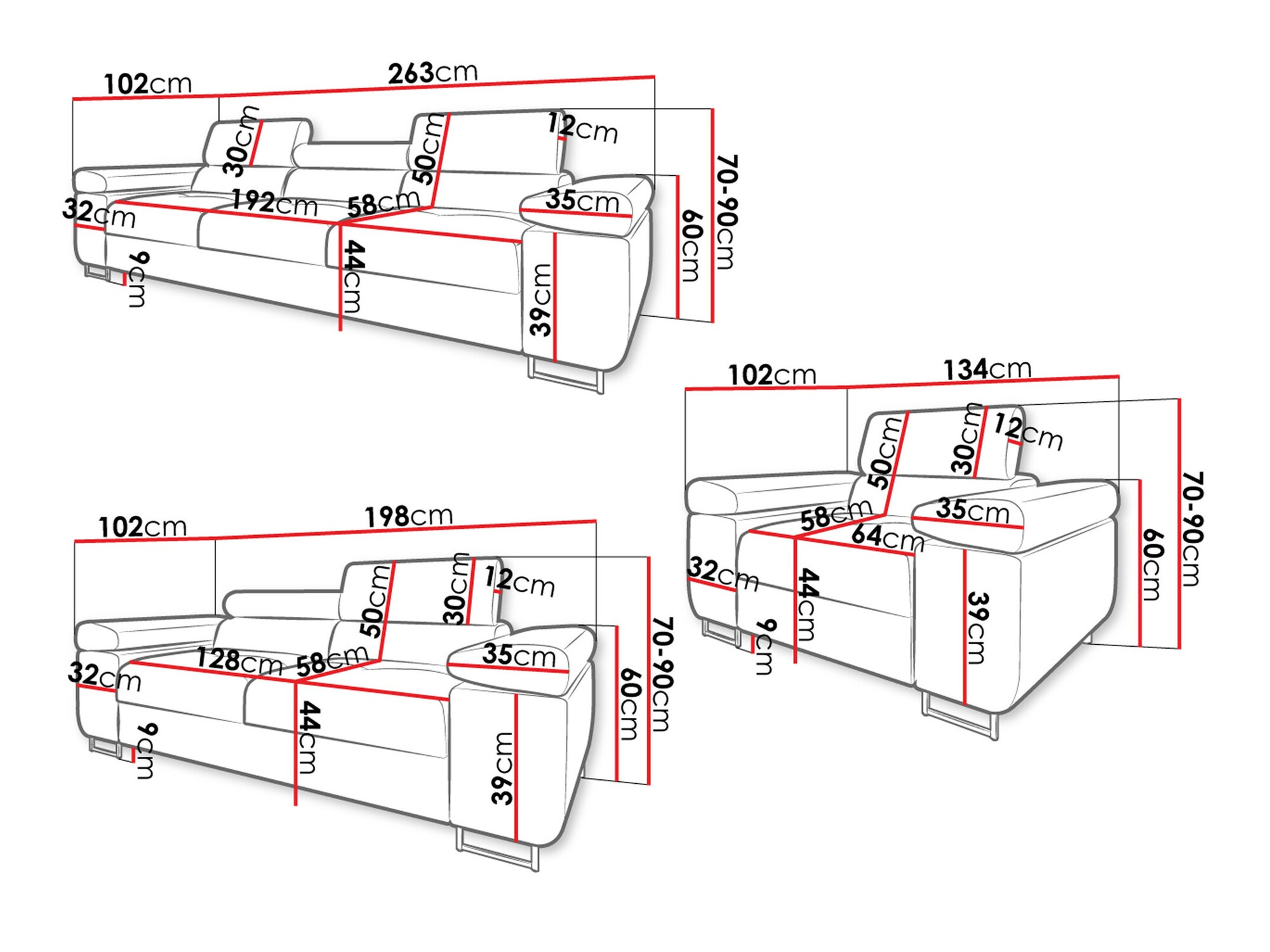Комплект мягкой мебели Comfivo Eliferu 107 (Manila 16)